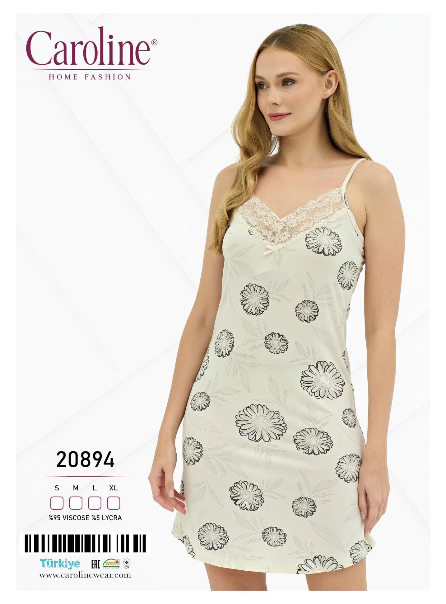 Caroline 20894 ночная рубашка S, M, L, XL