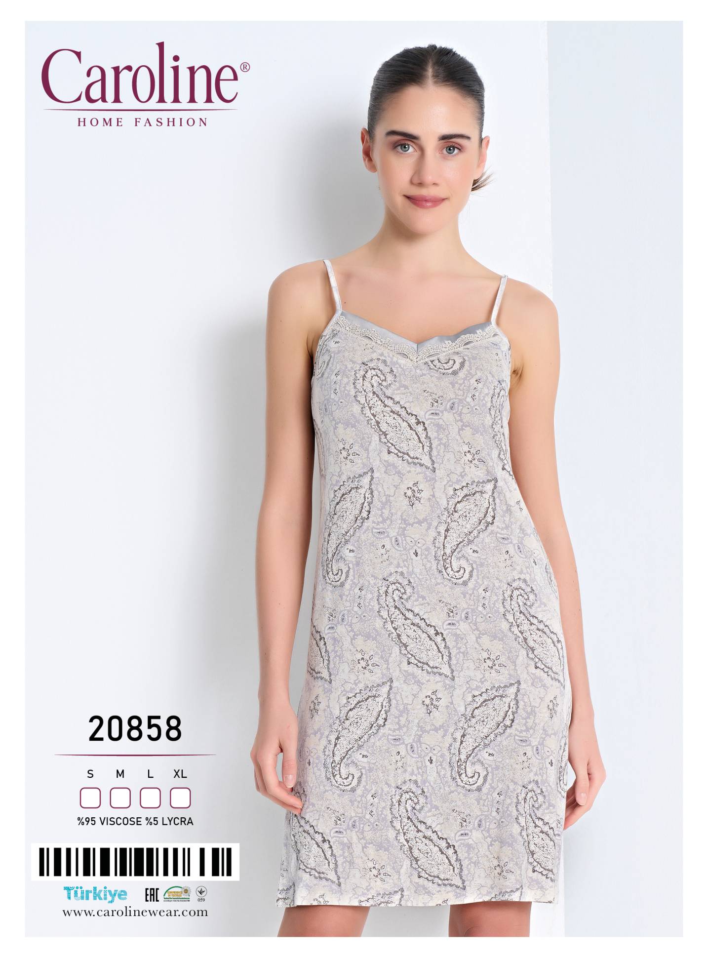 Caroline 20858 ночная рубашка S, M, L, XL