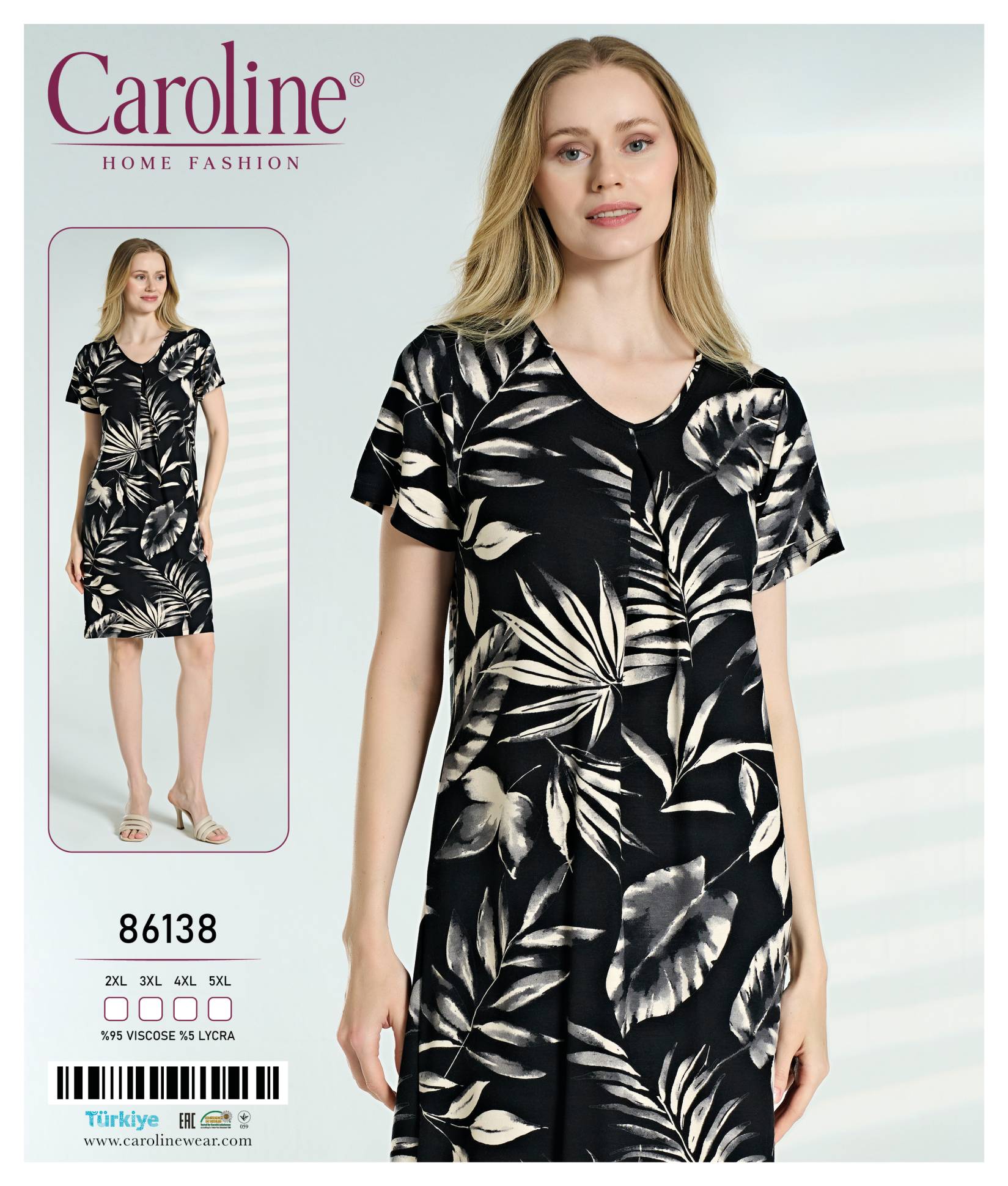 Caroline 86138 ночная рубашка 2XL