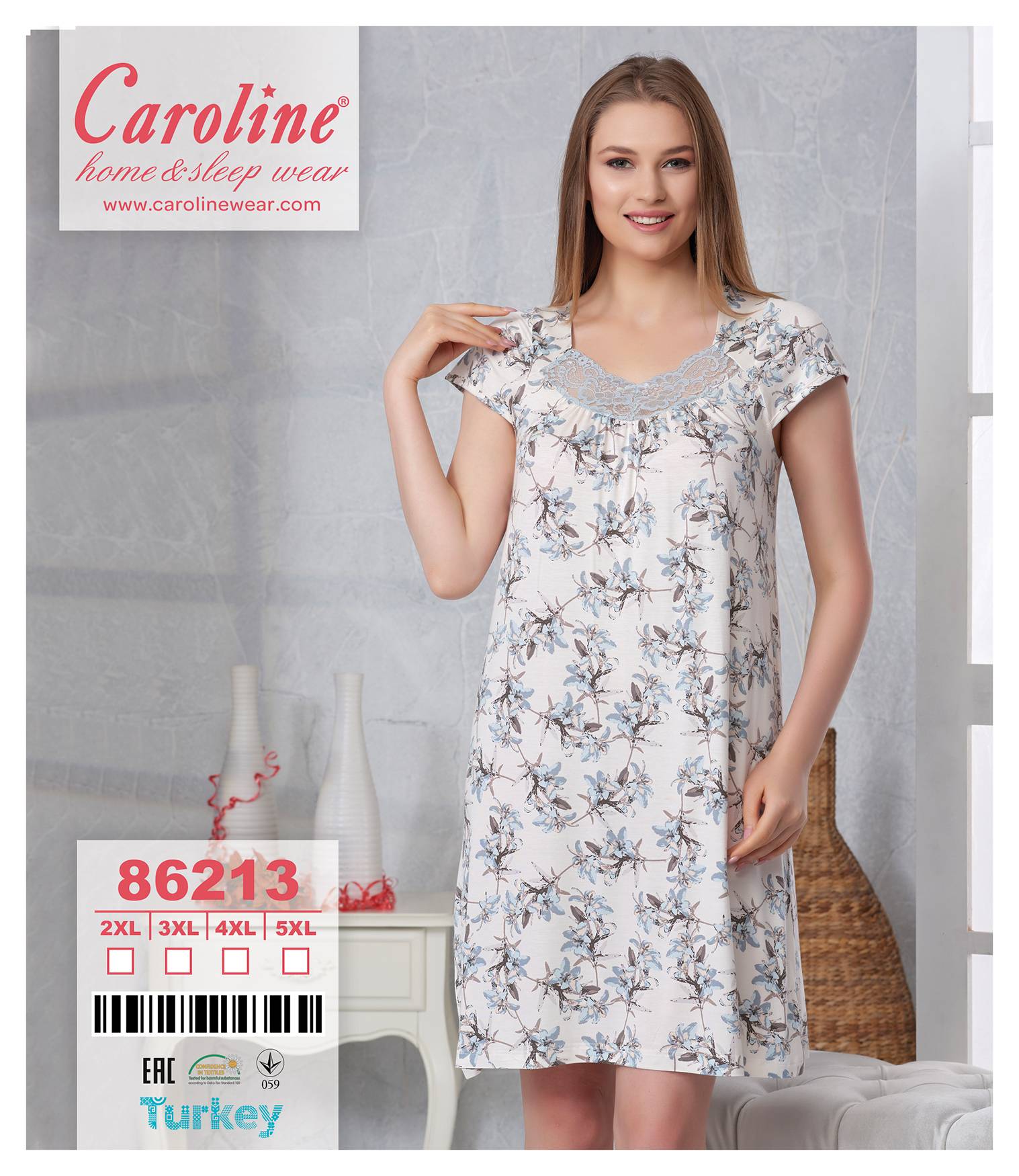 Caroline 86213 ночная рубашка 4XL
