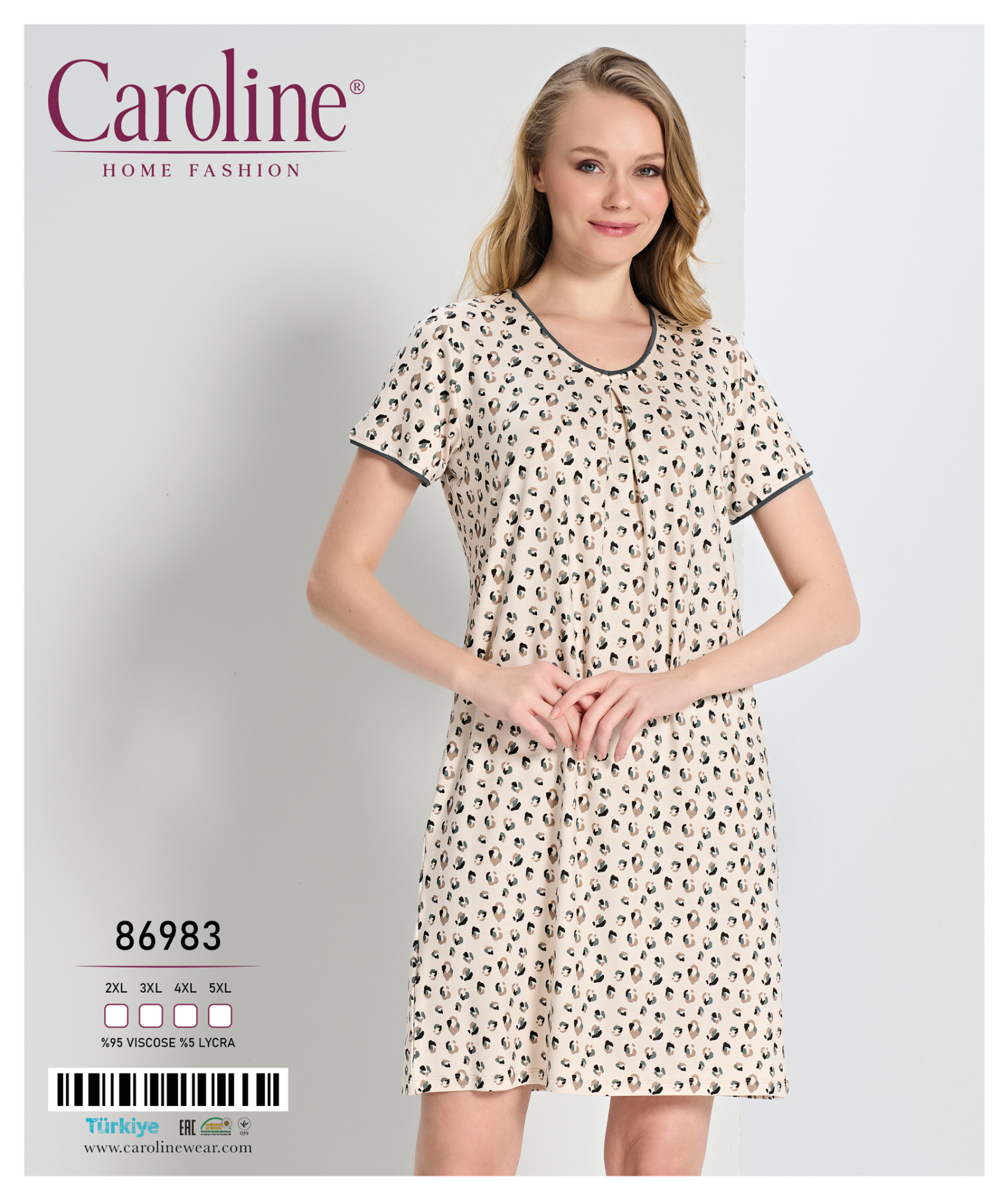 Caroline 86983 ночная рубашка 4XL, 5XL