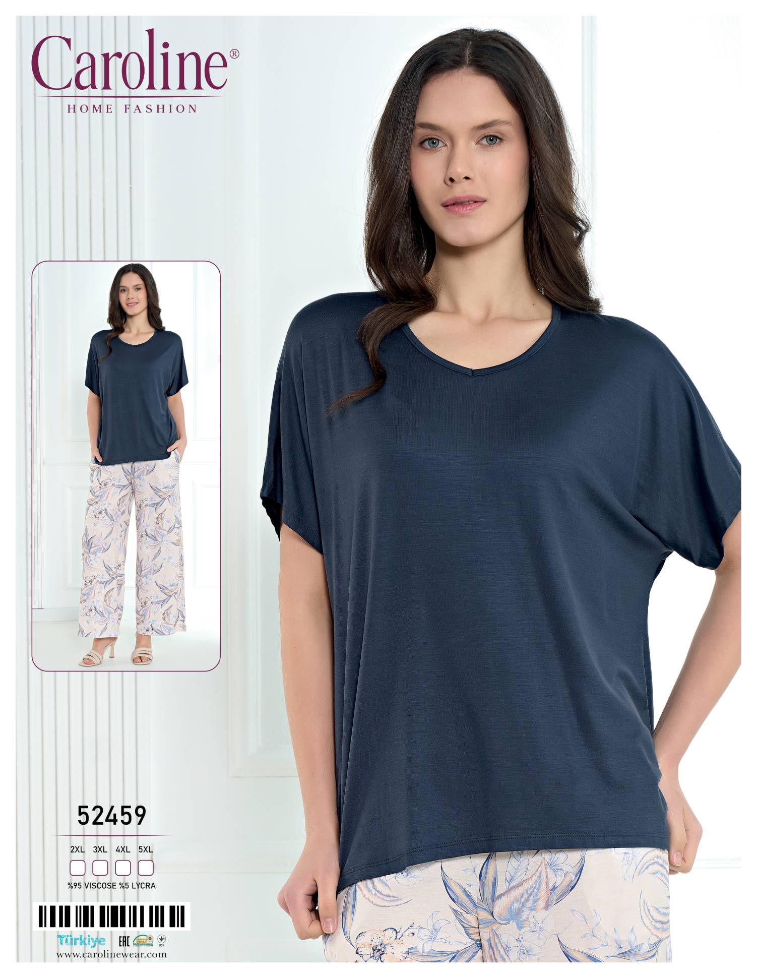 Caroline 52459 пижама 2XL, 3XL, 4XL, 5XL