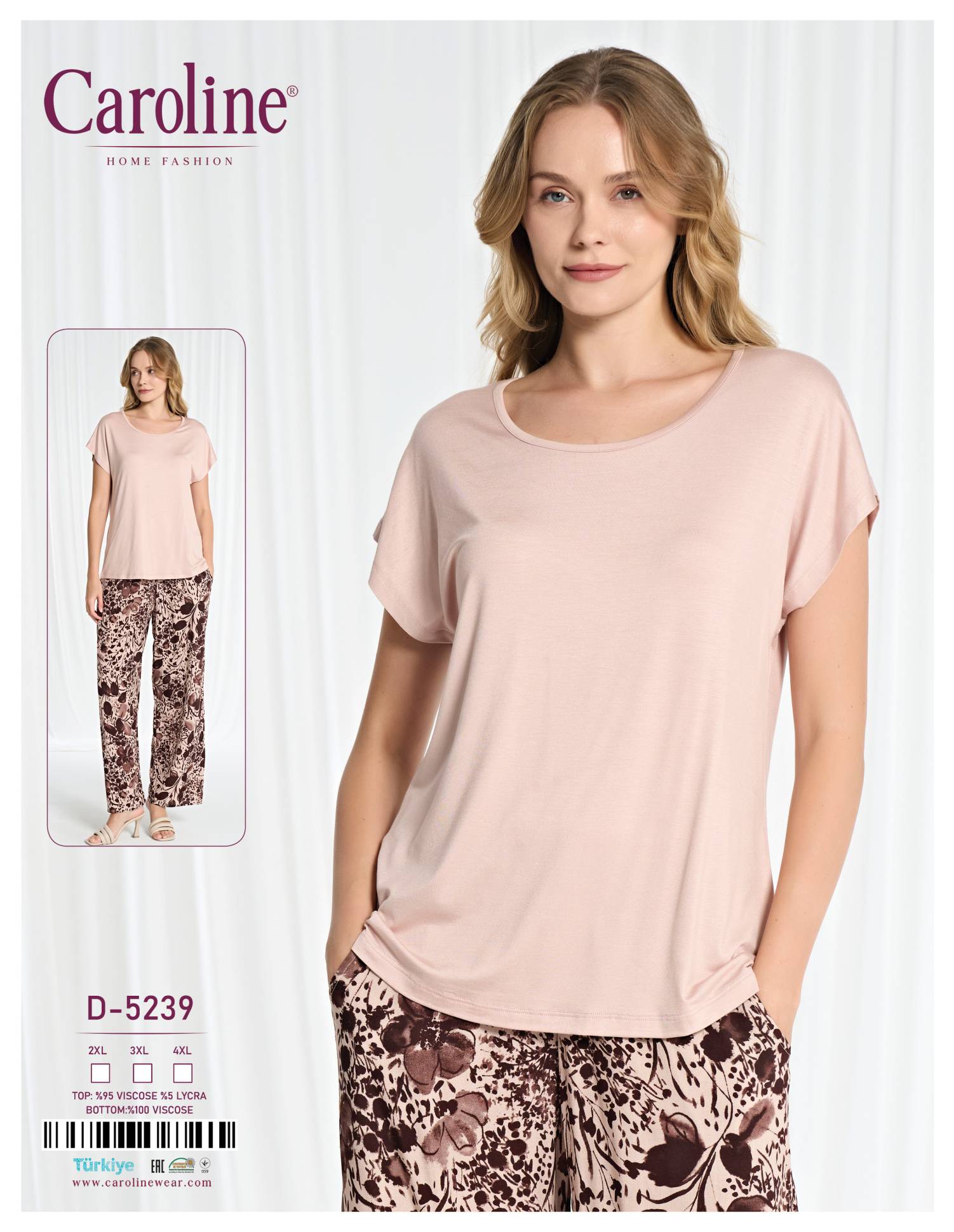Caroline D-5239 пижама 2XL, 3XL, 4XL