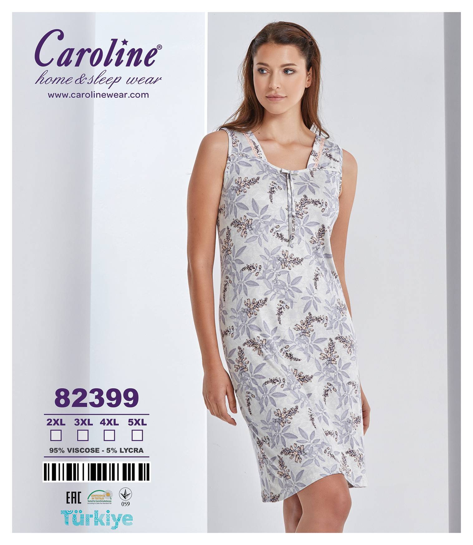 Caroline 82399 ночная рубашка 4XL