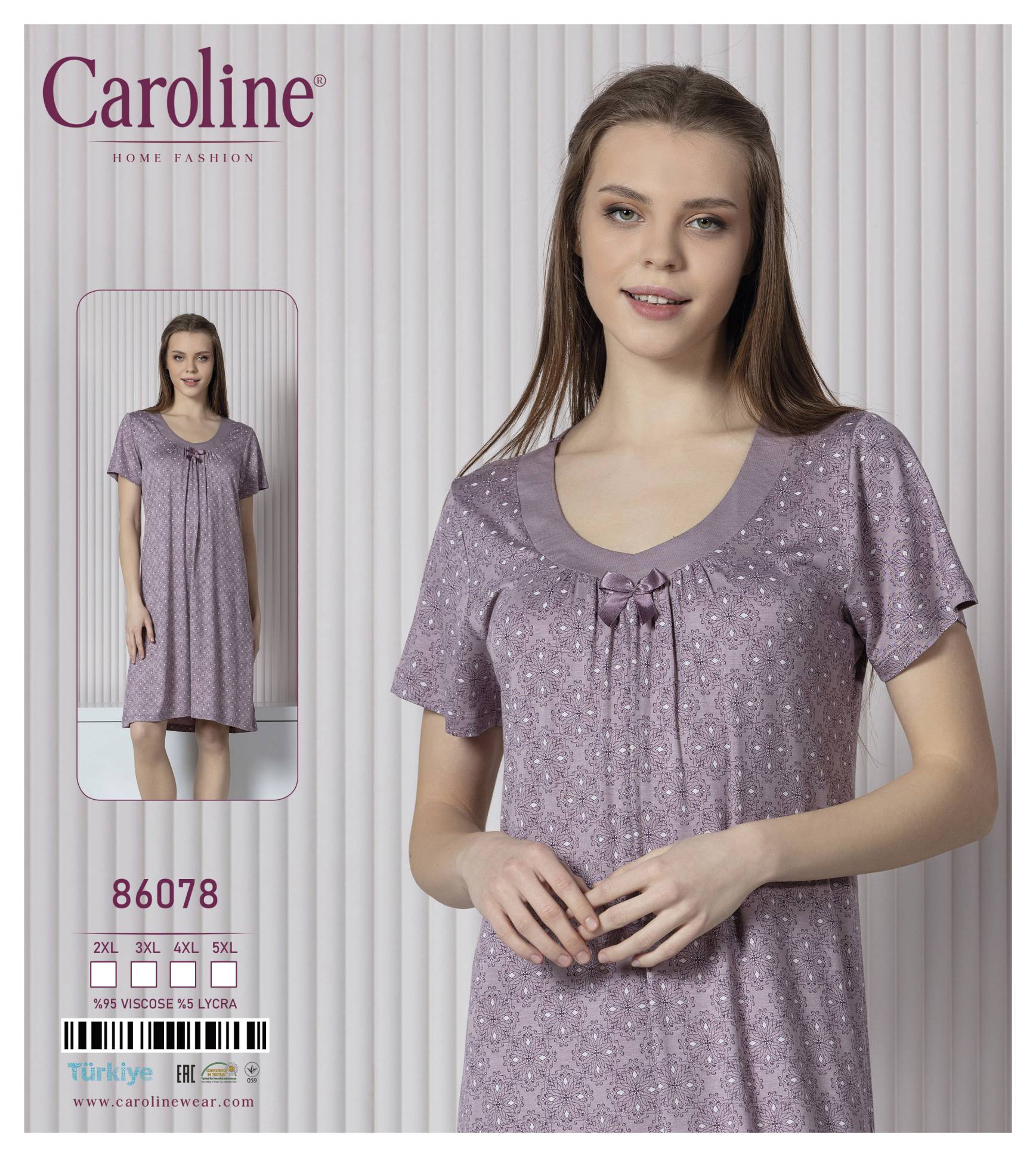 Caroline 86078 ночная рубашка 4XL
