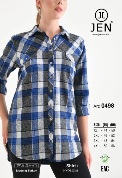 Jen 0498 рубашка XL, 2XL, 3XL, 4XL