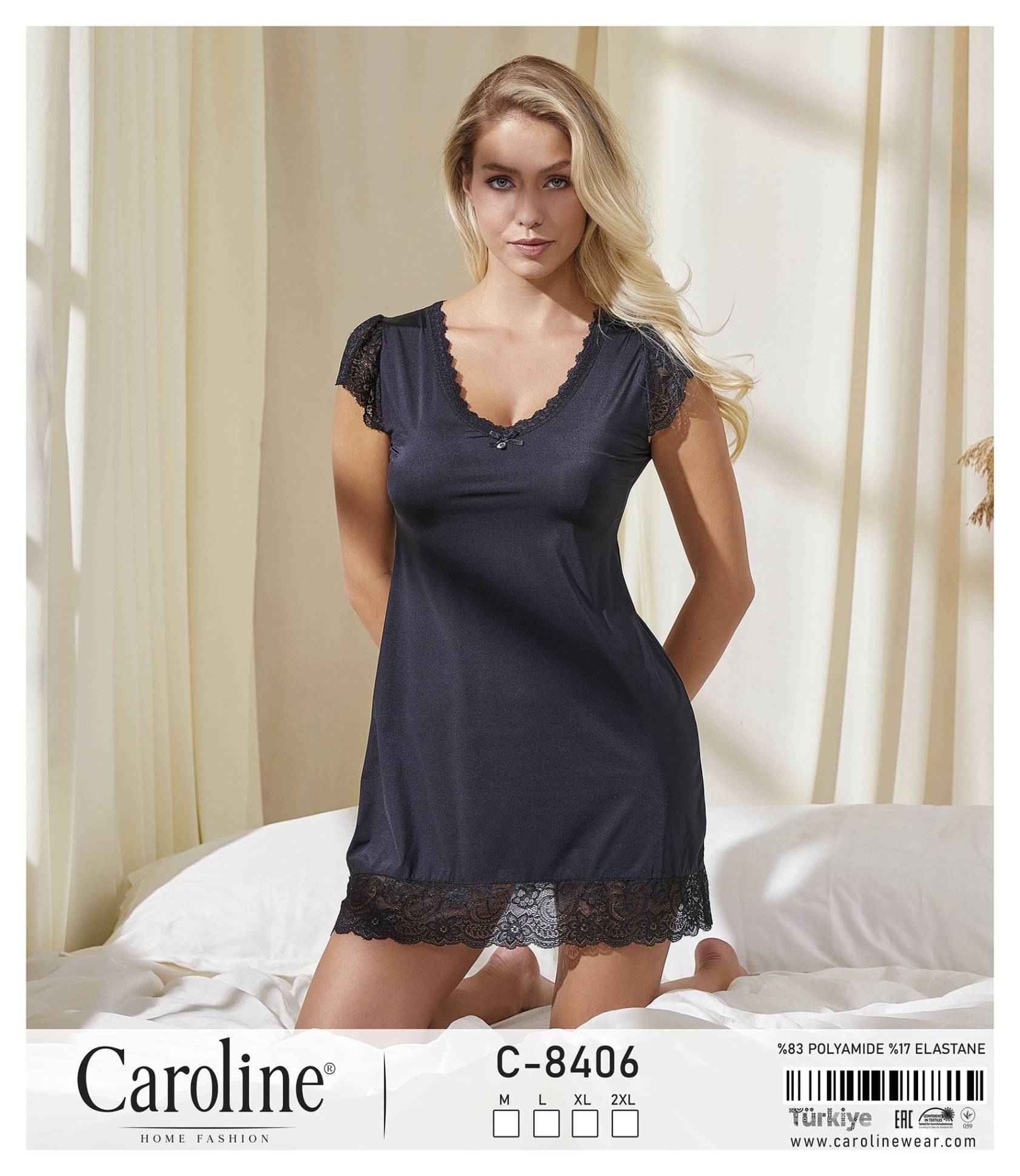 Caroline C-8406 ночная рубашка M, L, 2XL