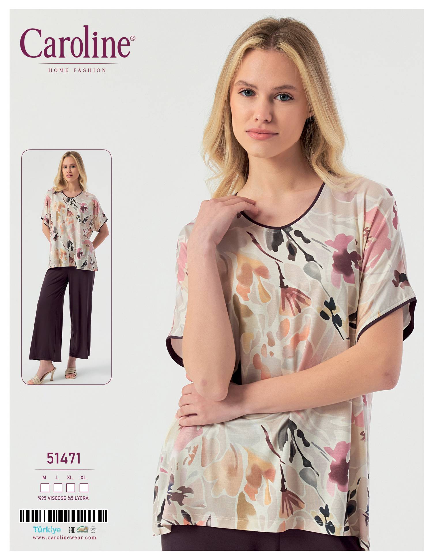Caroline 51471 пижама M, L, XL, XL