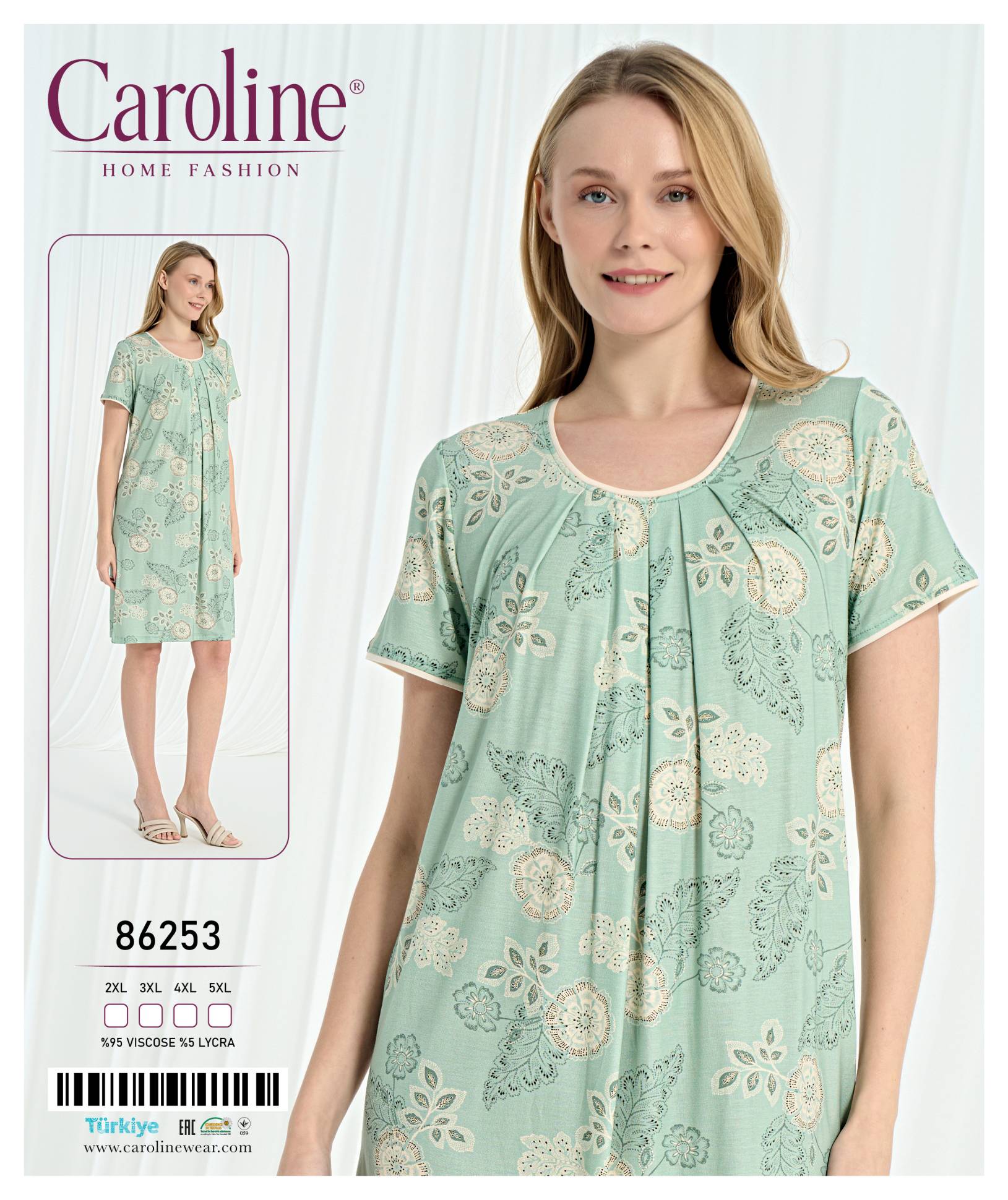 Caroline 86253 ночная рубашка 2XL, 3XL, 4XL, 5XL