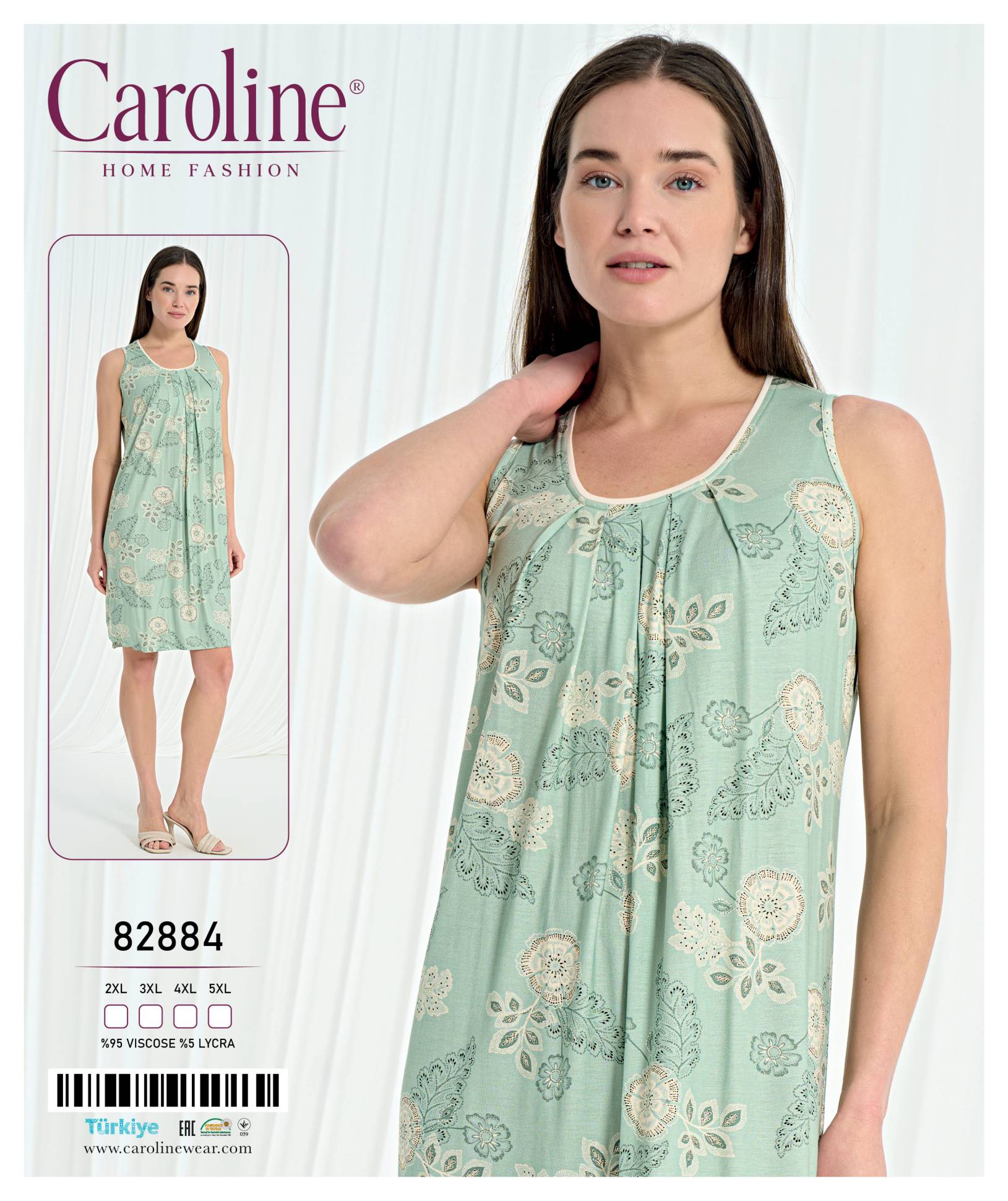 Caroline 82884 ночная рубашка 2XL, 3XL, 4XL, 5XL
