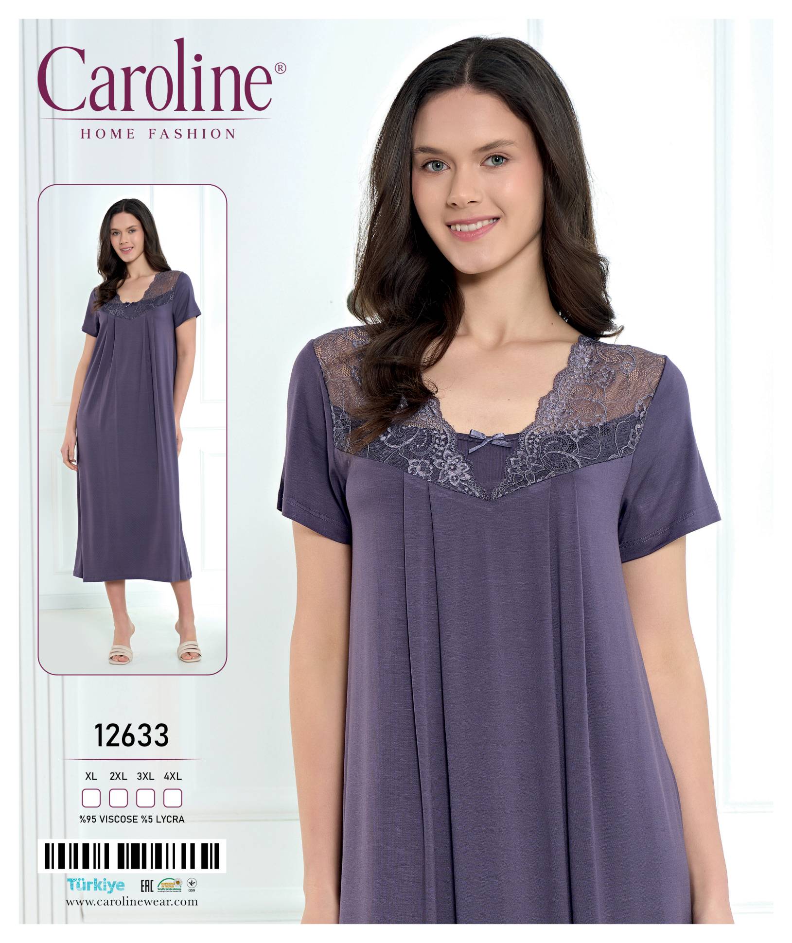 Caroline 12633 ночная рубашка XL, 2XL, 4XL