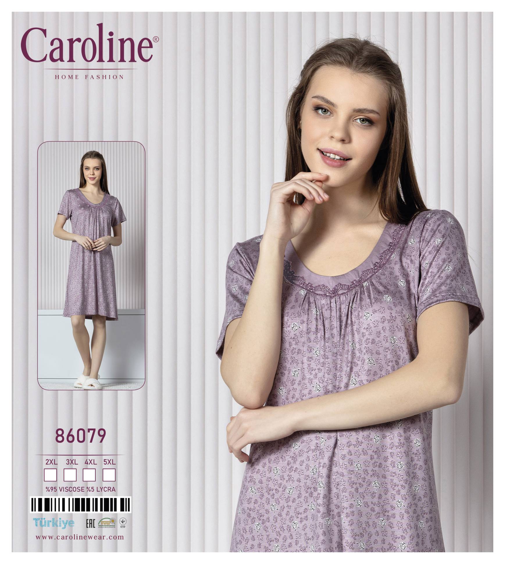 Caroline 86079 ночная рубашка 4XL