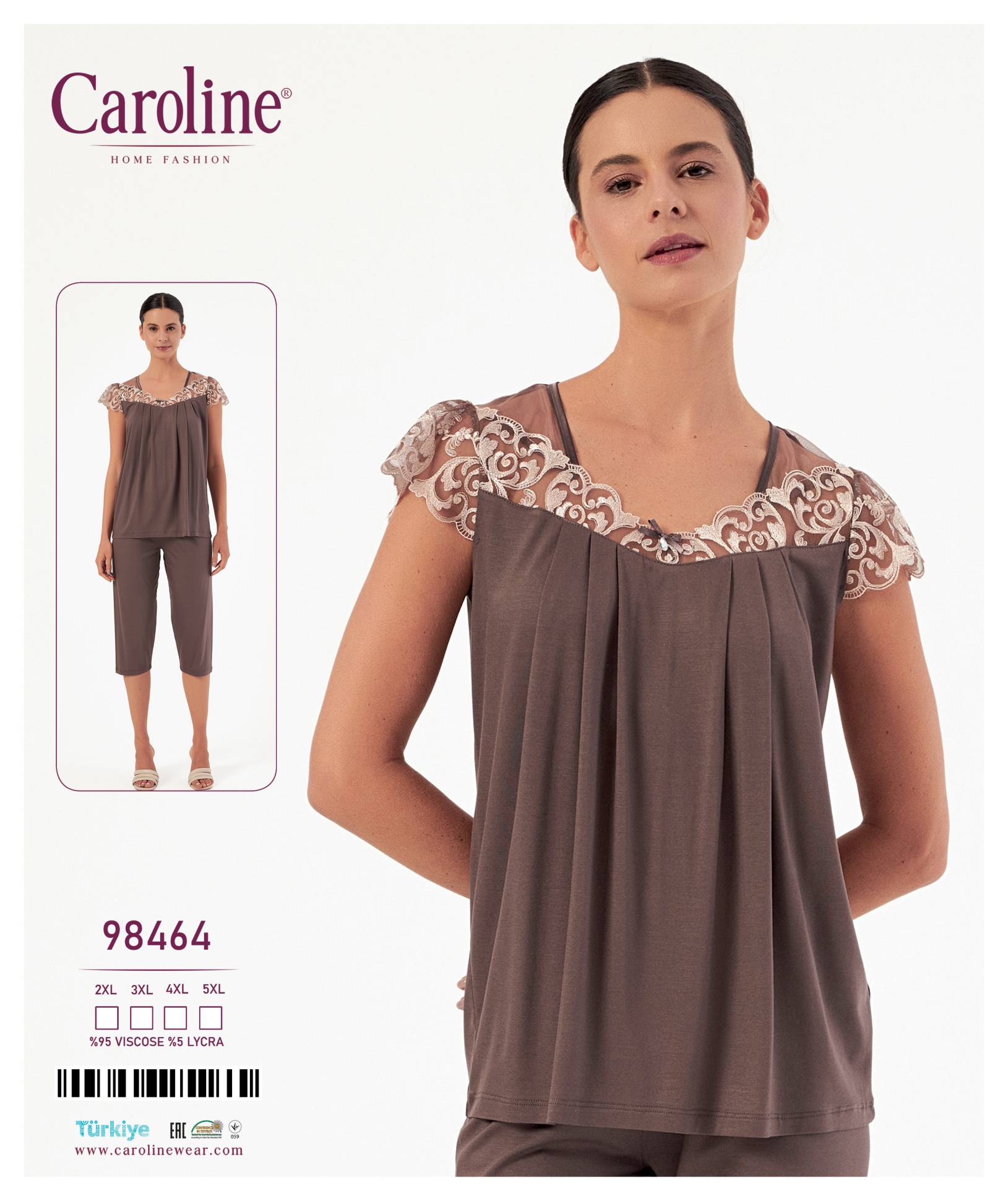 Caroline 98464 пижама 2XL, 3XL, 4XL, 5XL