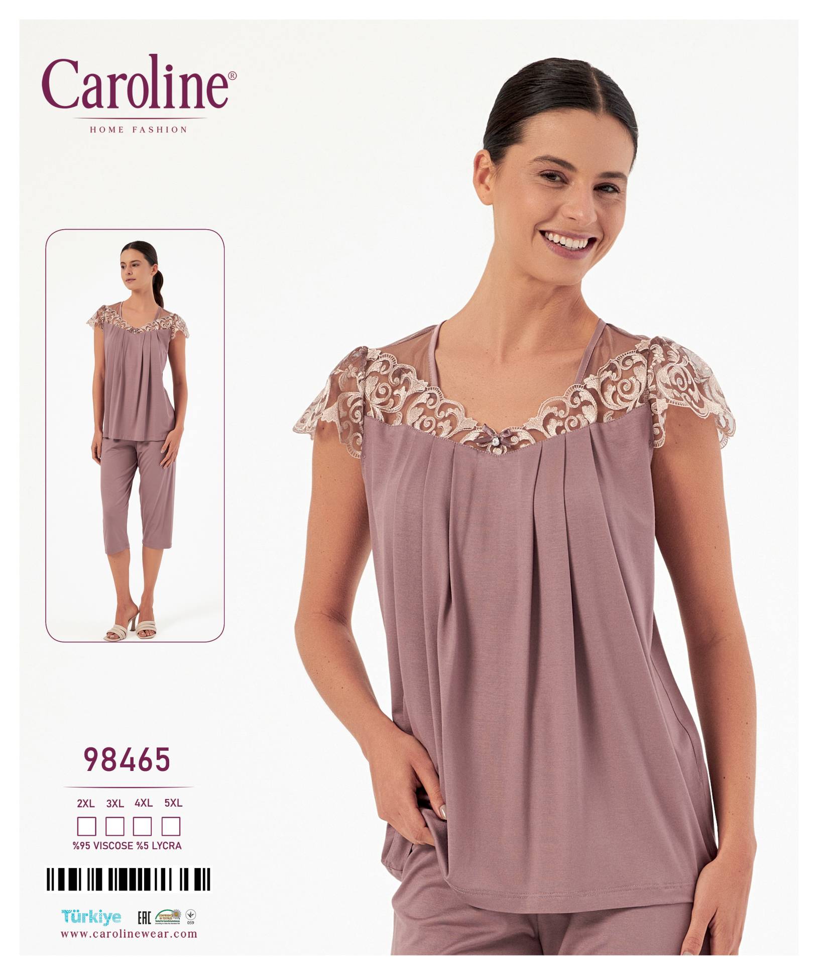 Caroline 98465 пижама 2XL, 3XL, 4XL, 5XL
