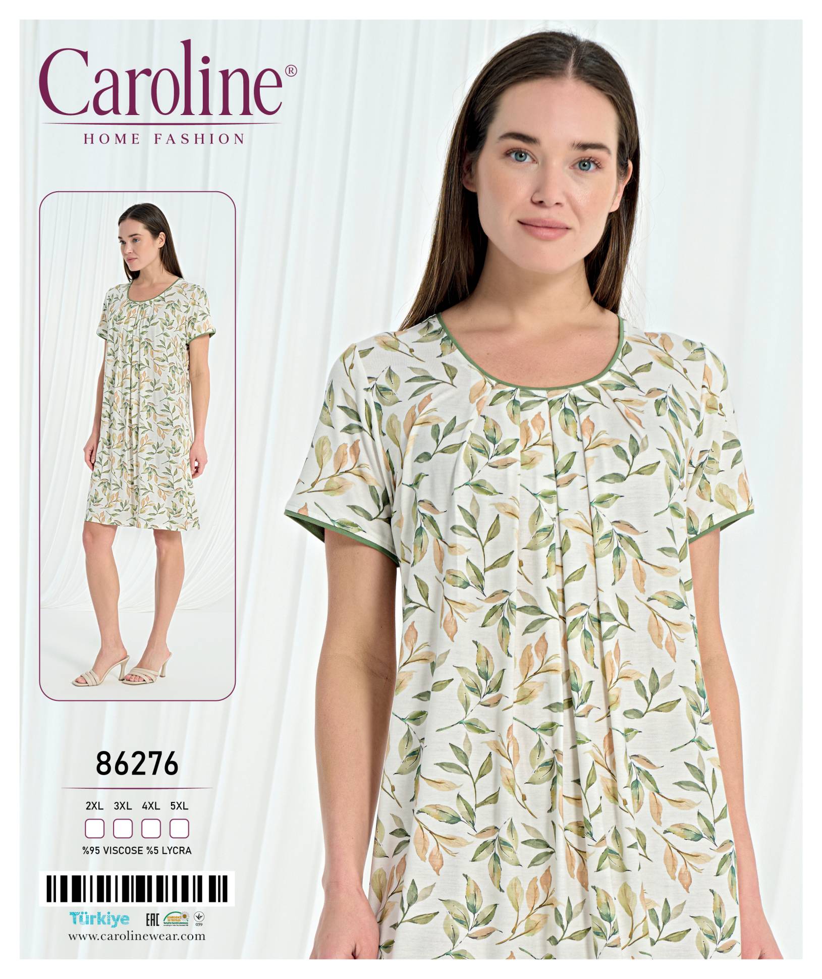 Caroline 86276 ночная рубашка 2XL, 3XL, 4XL, 5XL