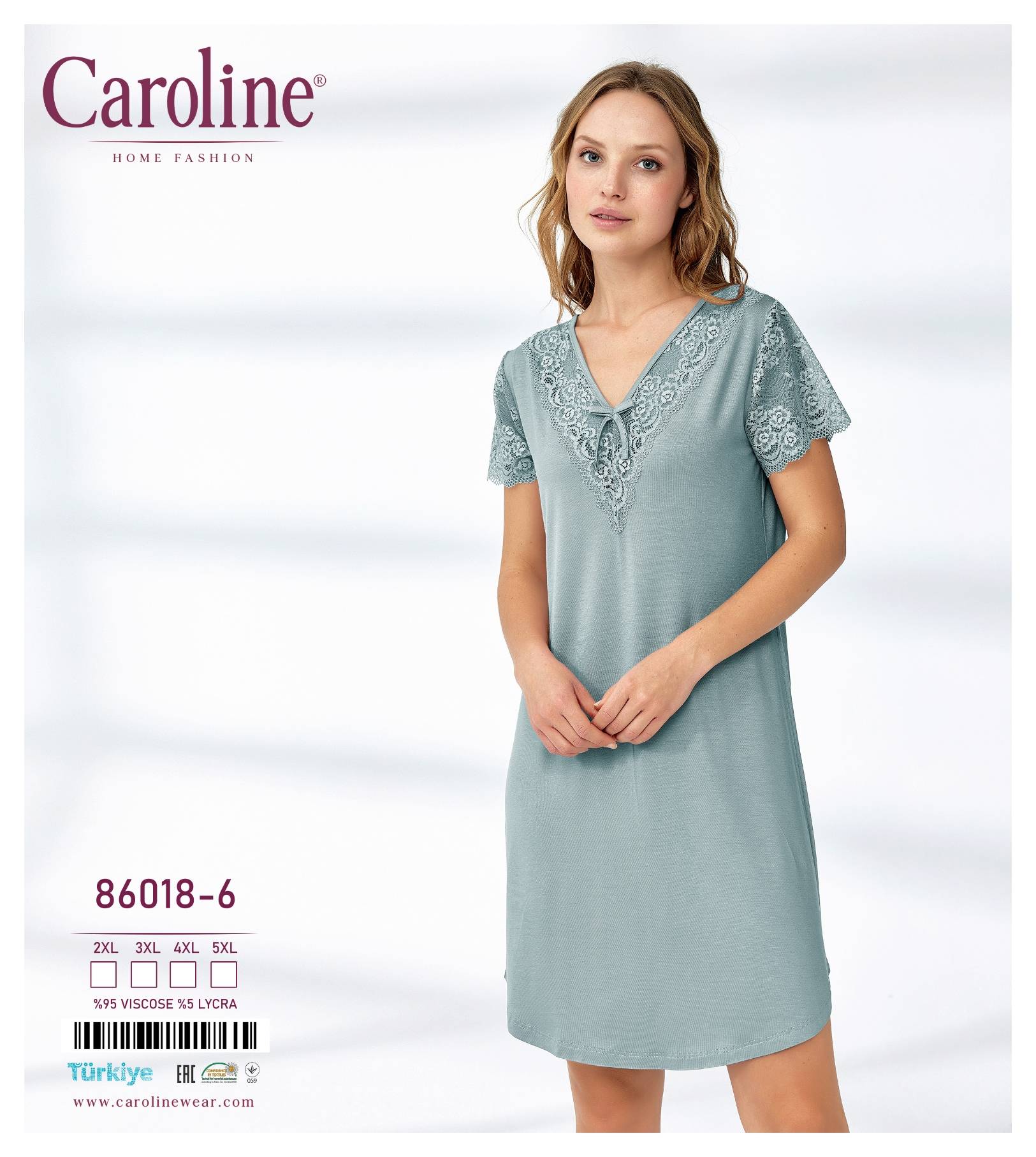 Caroline 86018 ночная рубашка 3XL, 4XL