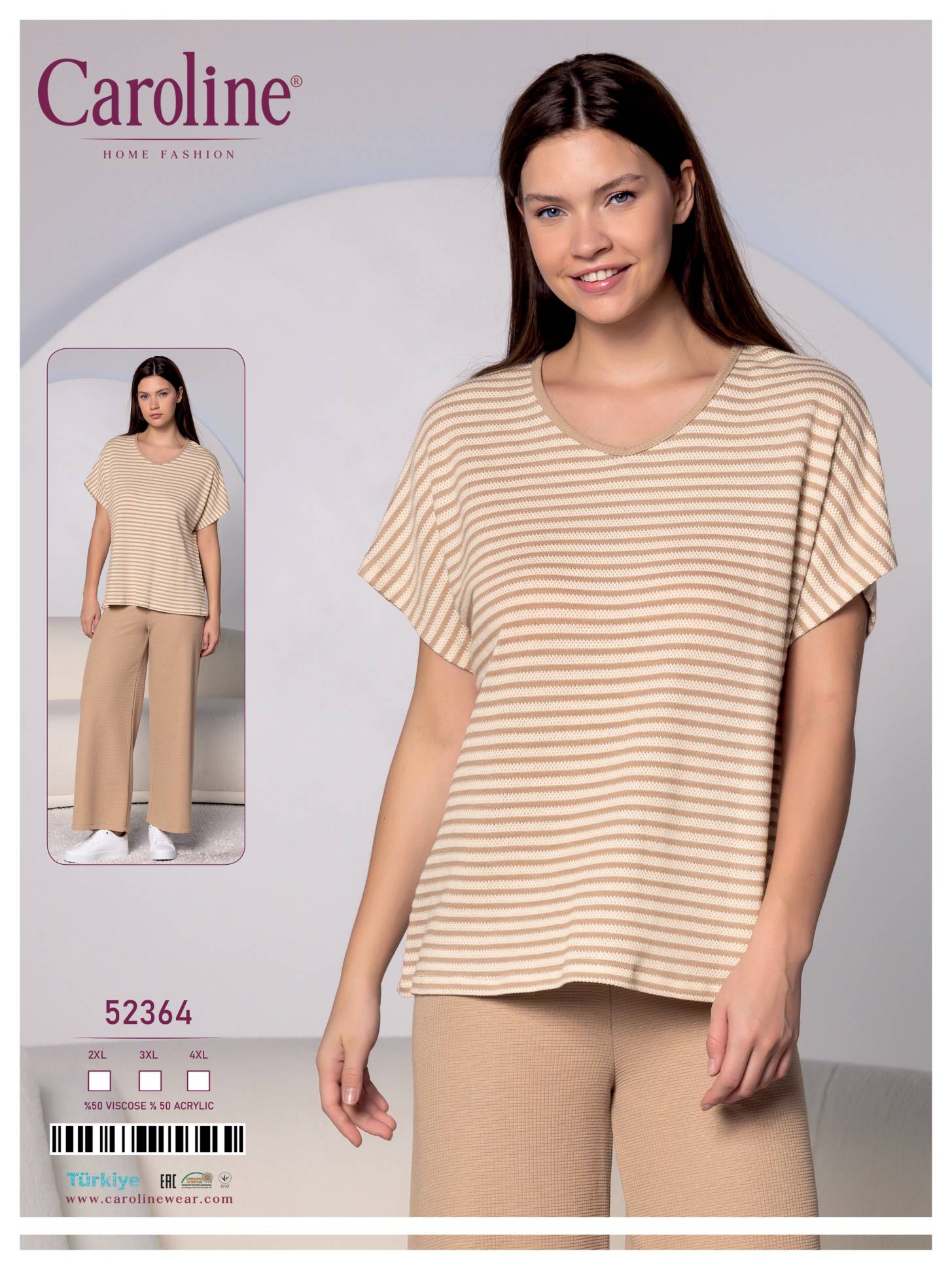 Caroline 52364 пижама 3XL, 4XL