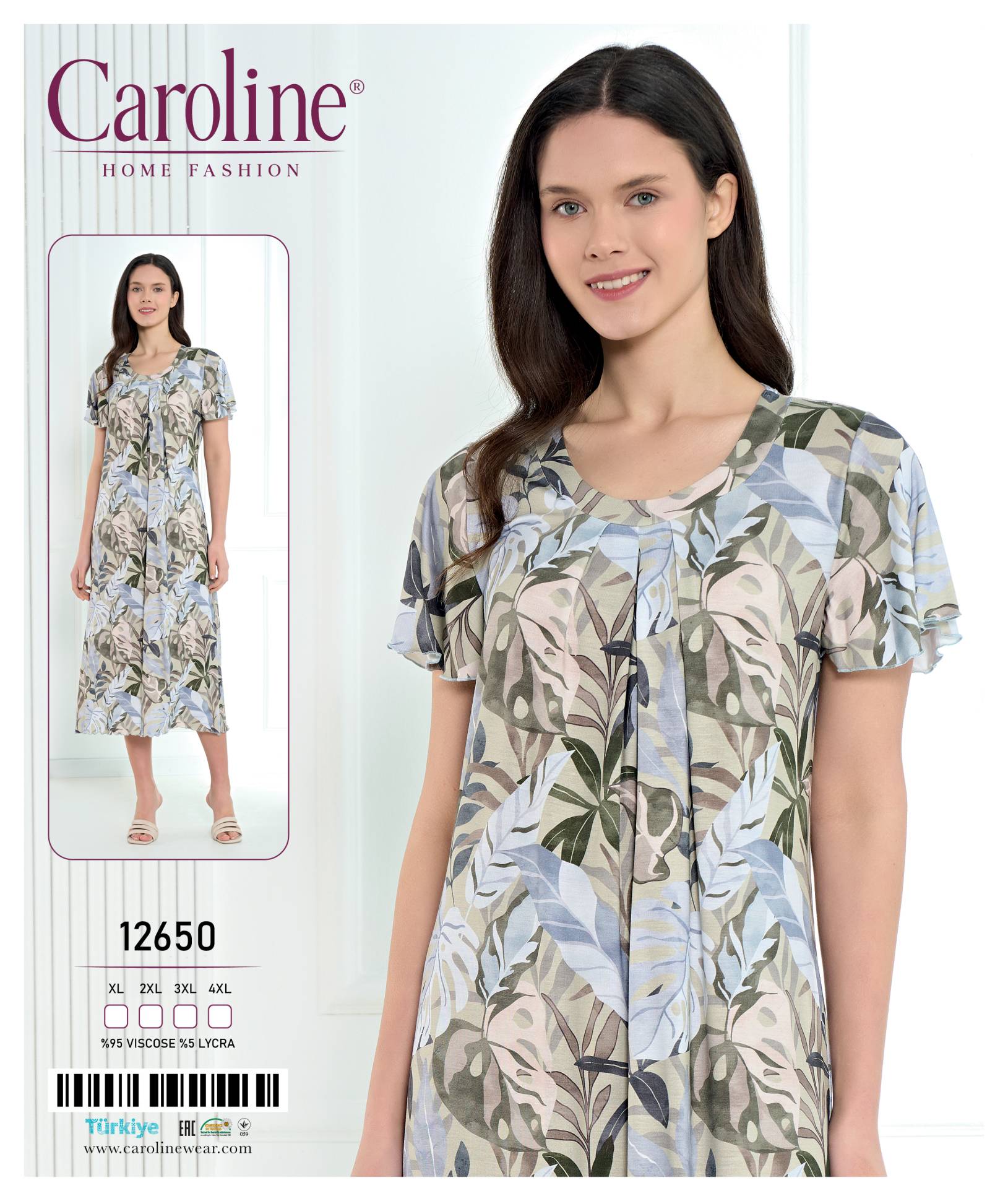 Caroline 12650 ночная рубашка XL, 2XL, 3XL
