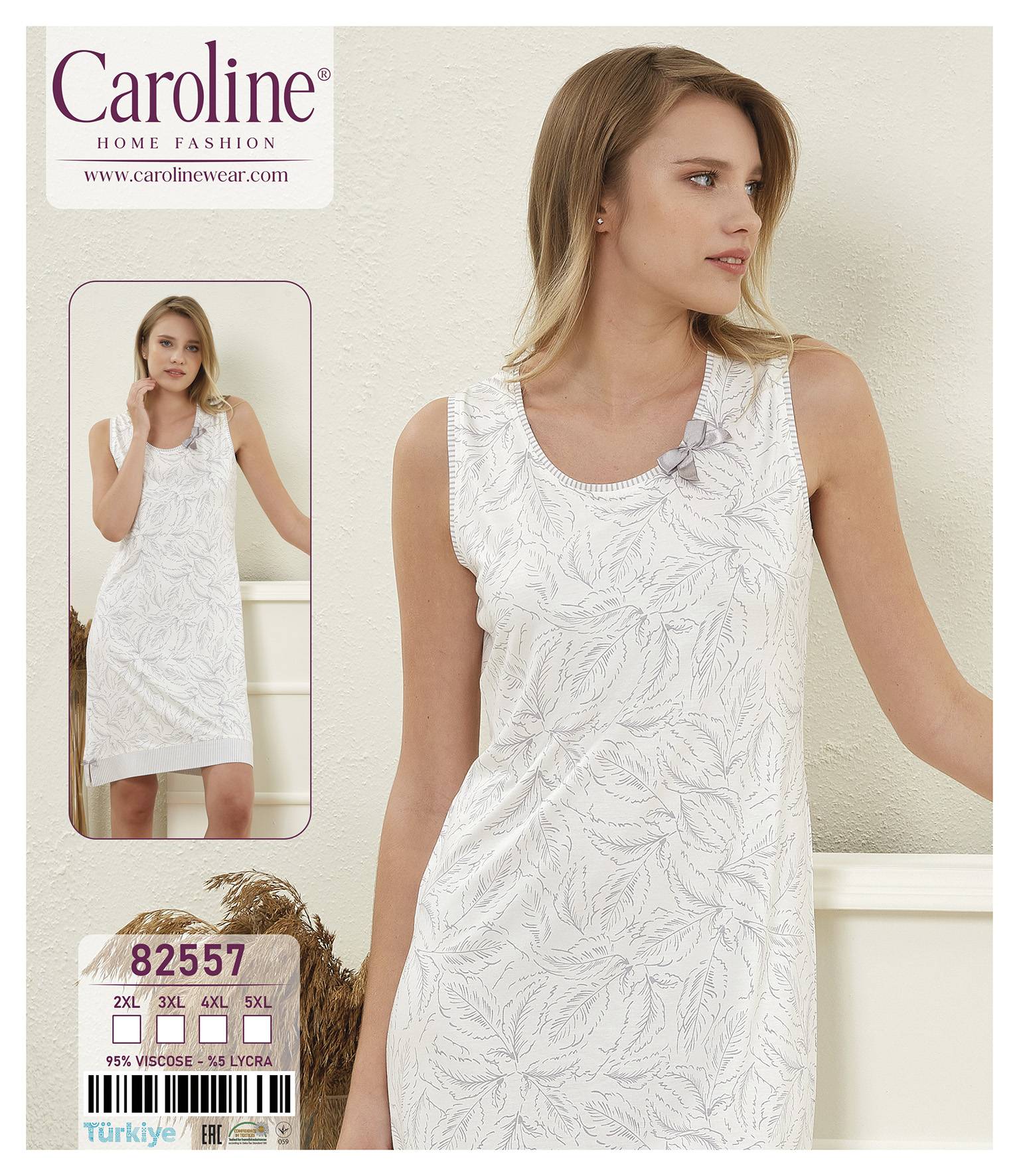 Caroline 82557 ночная рубашка 4XL, 5XL