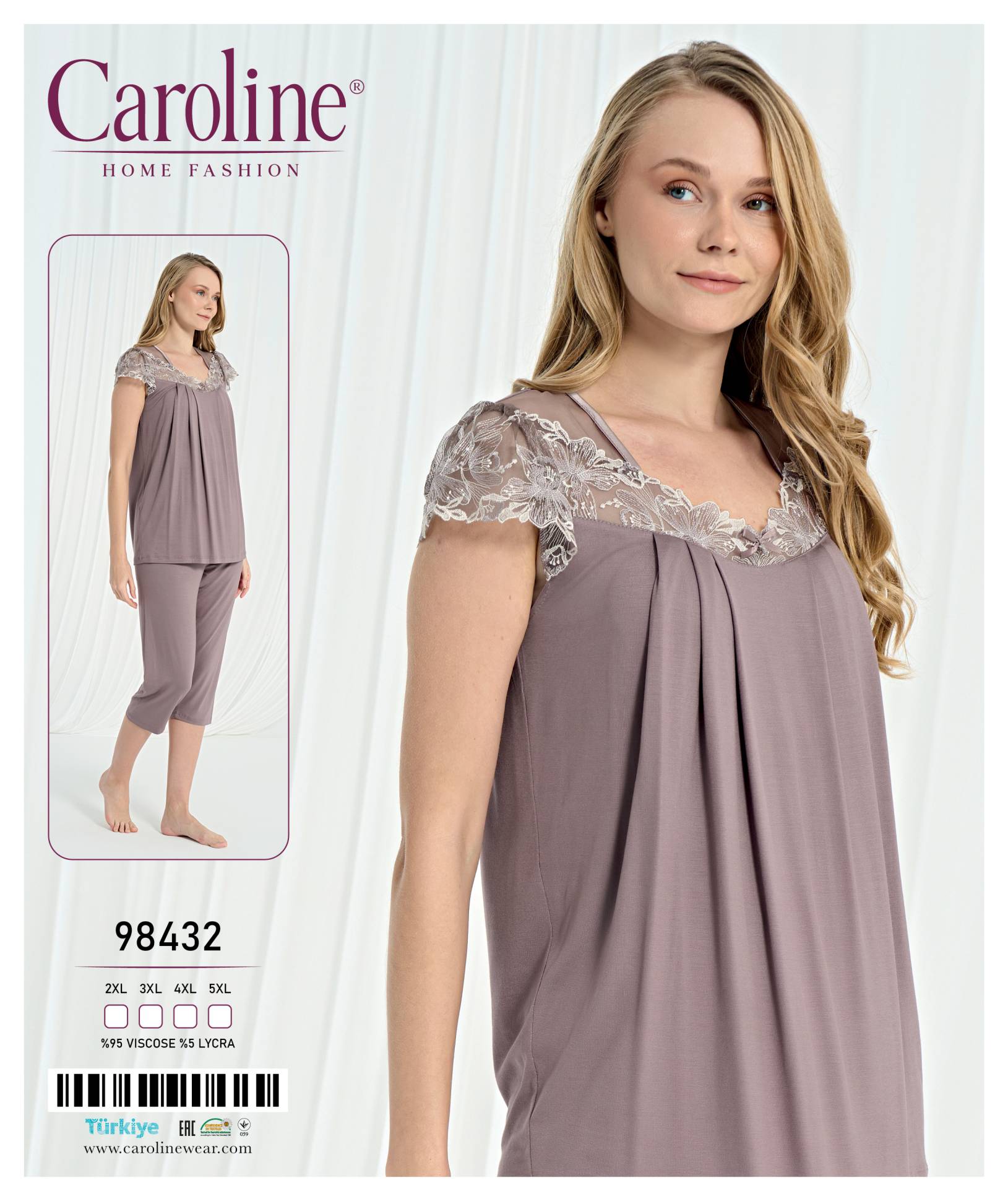 Caroline 98432 пижама 2XL, 3XL, 4XL, 5XL