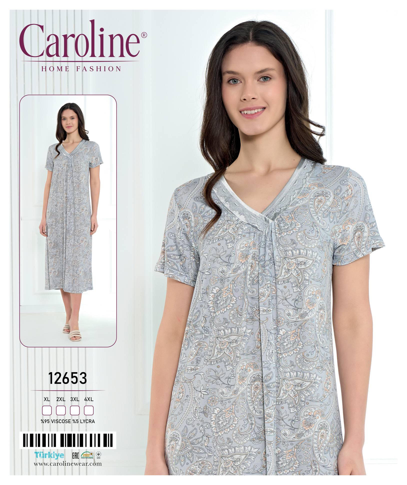 Caroline 12653 ночная рубашка XL, 2XL, 3XL, 4XL