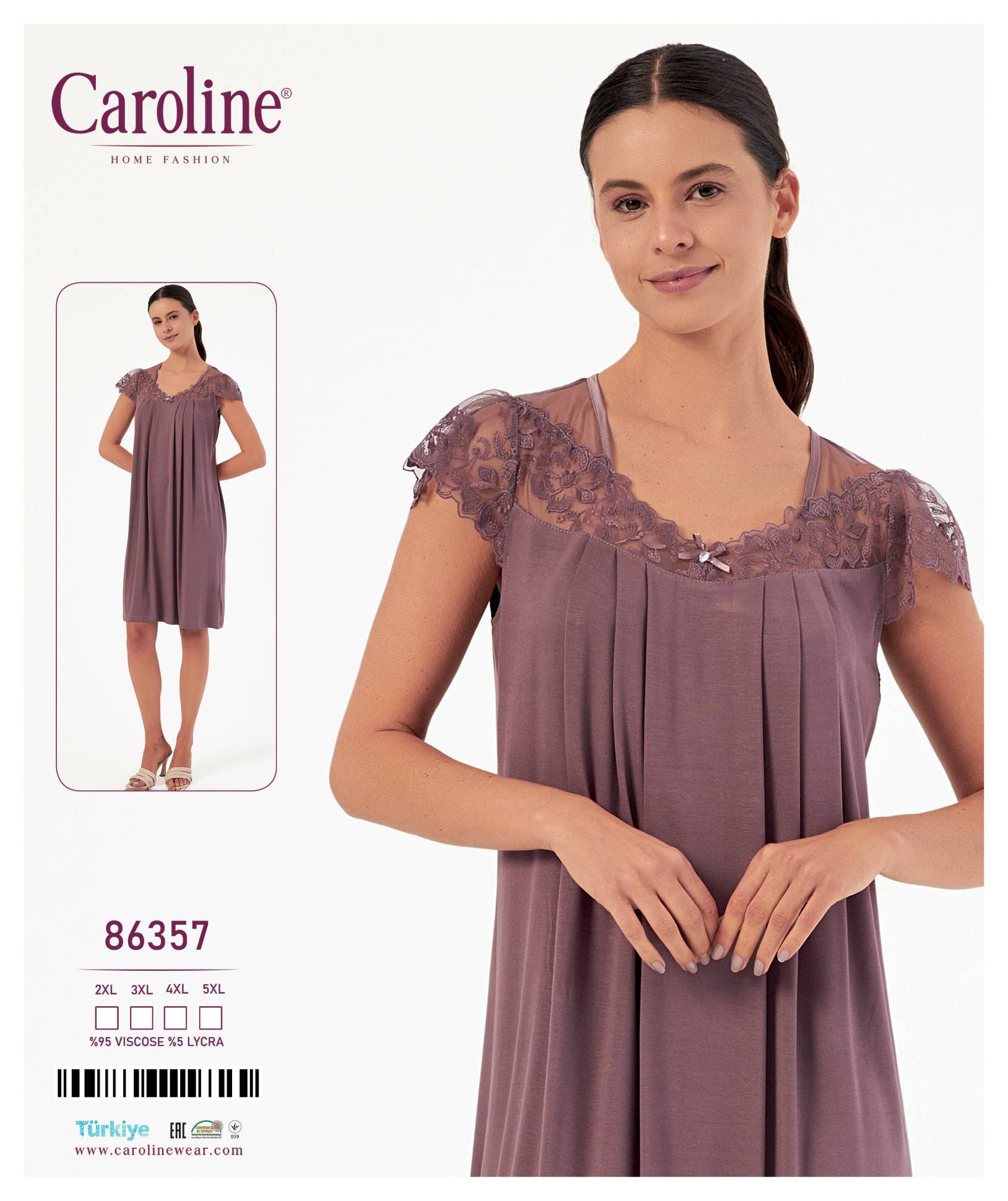 Caroline 86357 ночная рубашка 2XL, 3XL, 4XL, 5XL
