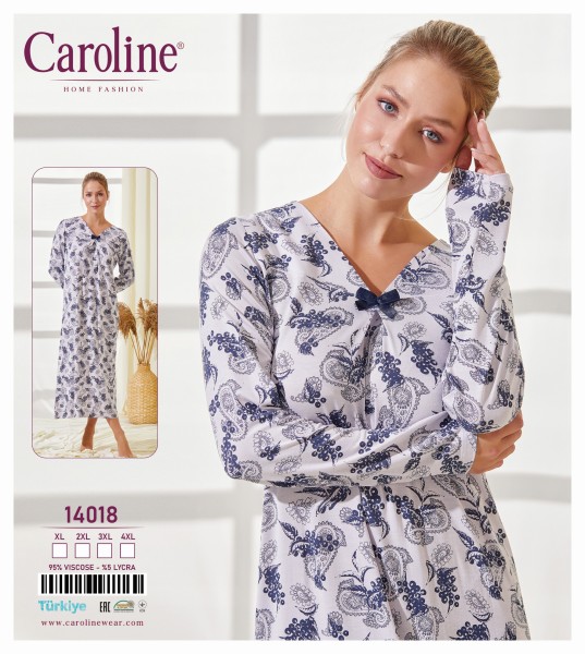 Caroline 14018 ночная рубашка XL, 2XL, 3XL, 4XL