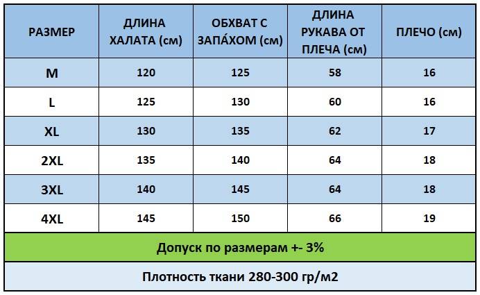 Ramel 600 халат мужской XL, 2XL, 3XL, 4XL, 5XL