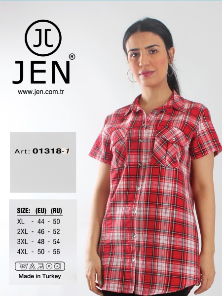 Jen 01318-1 рубашка XL, 2XL, 3XL, 4XL