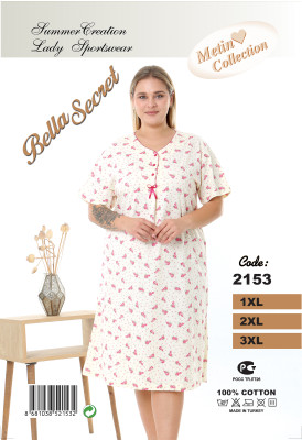 Metin 2153 ночная рубашка 1XL, 2XL, 3XL