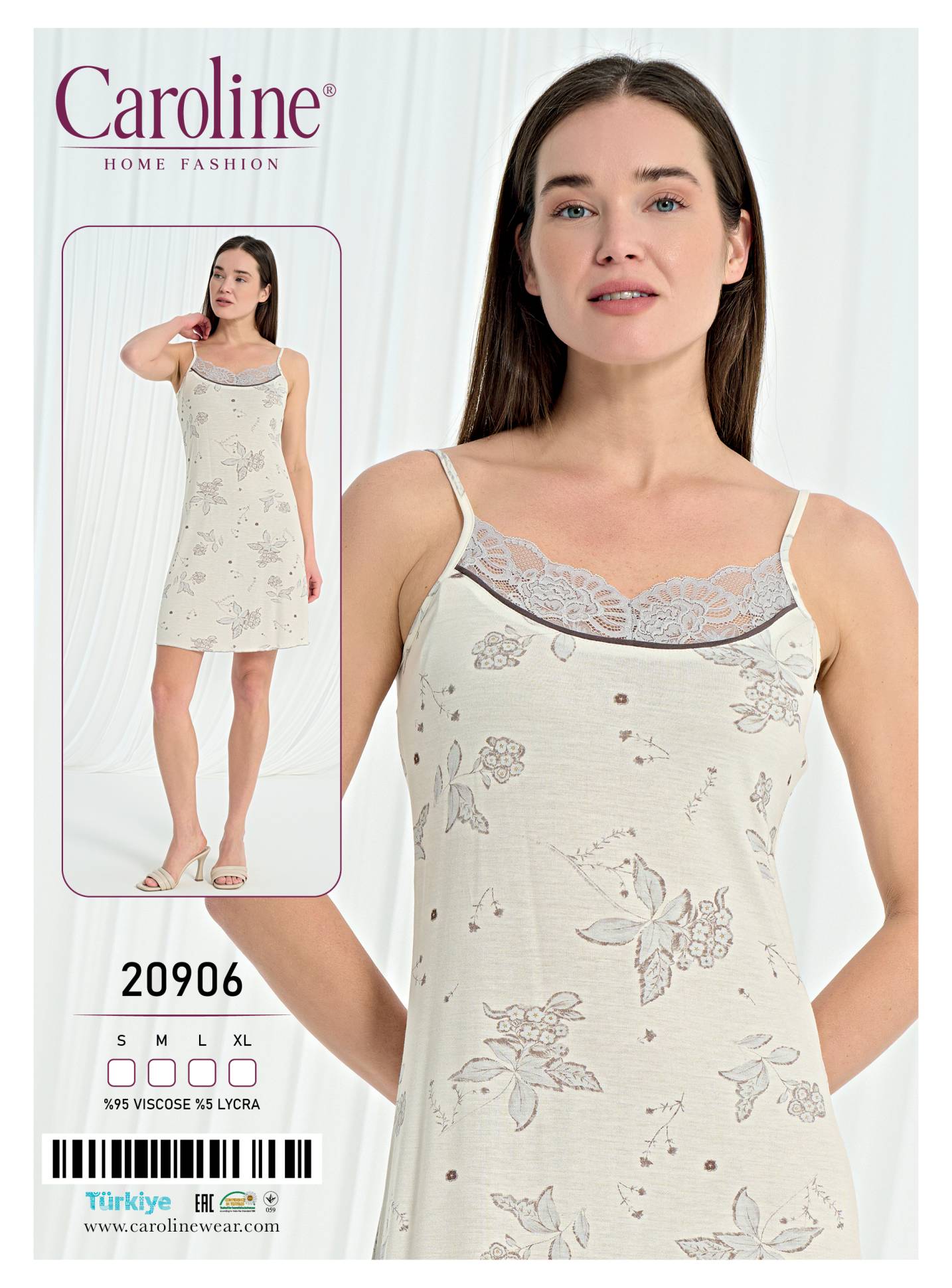 Caroline 20906 ночная рубашка S, M, L, XL