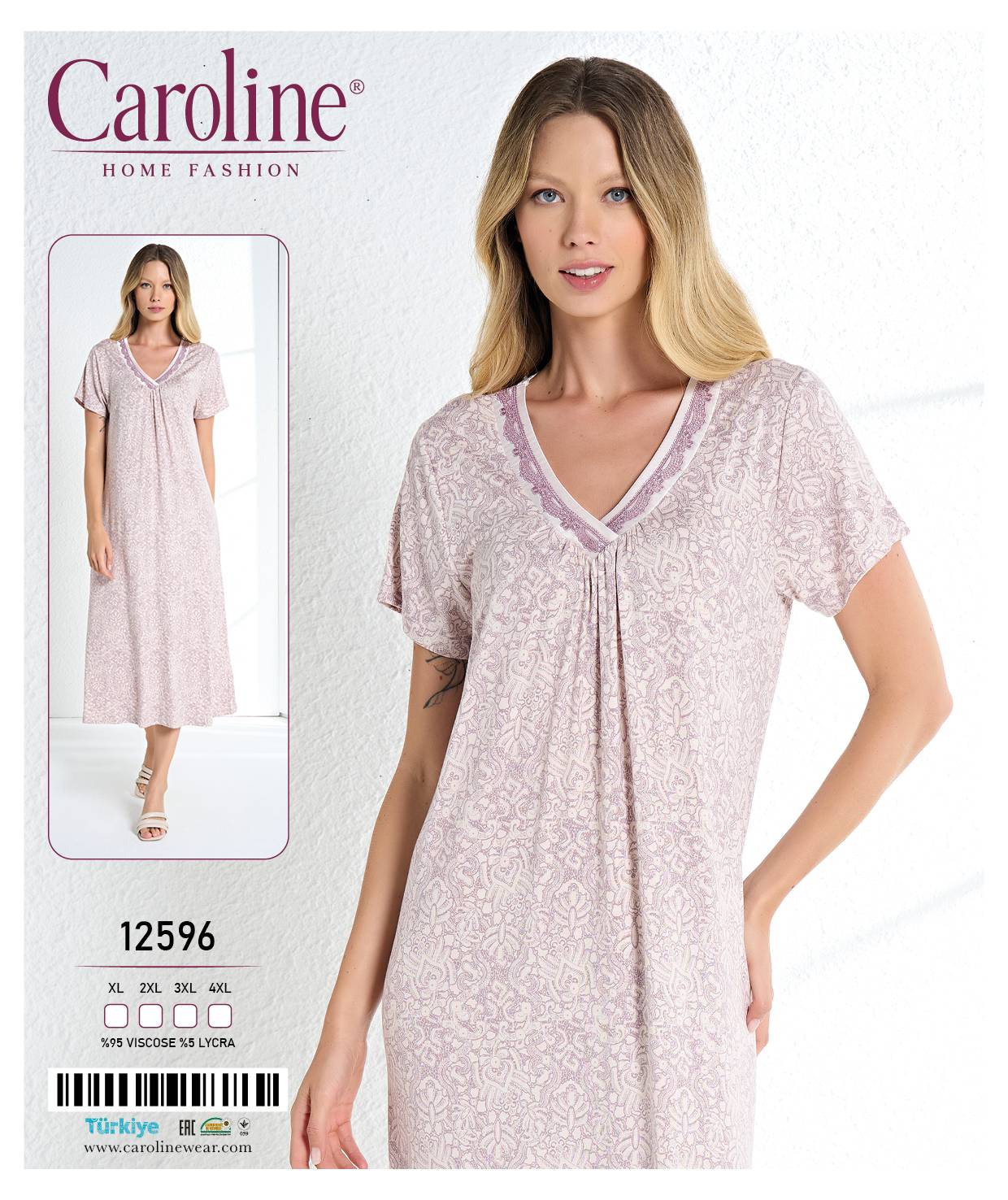 Caroline 12596 ночная рубашка 3XL