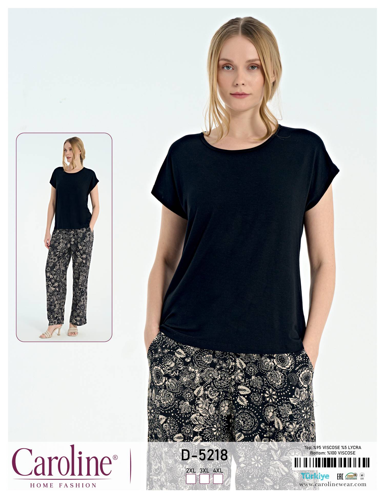 Caroline D-5218 пижама 2XL, 3XL, 4XL