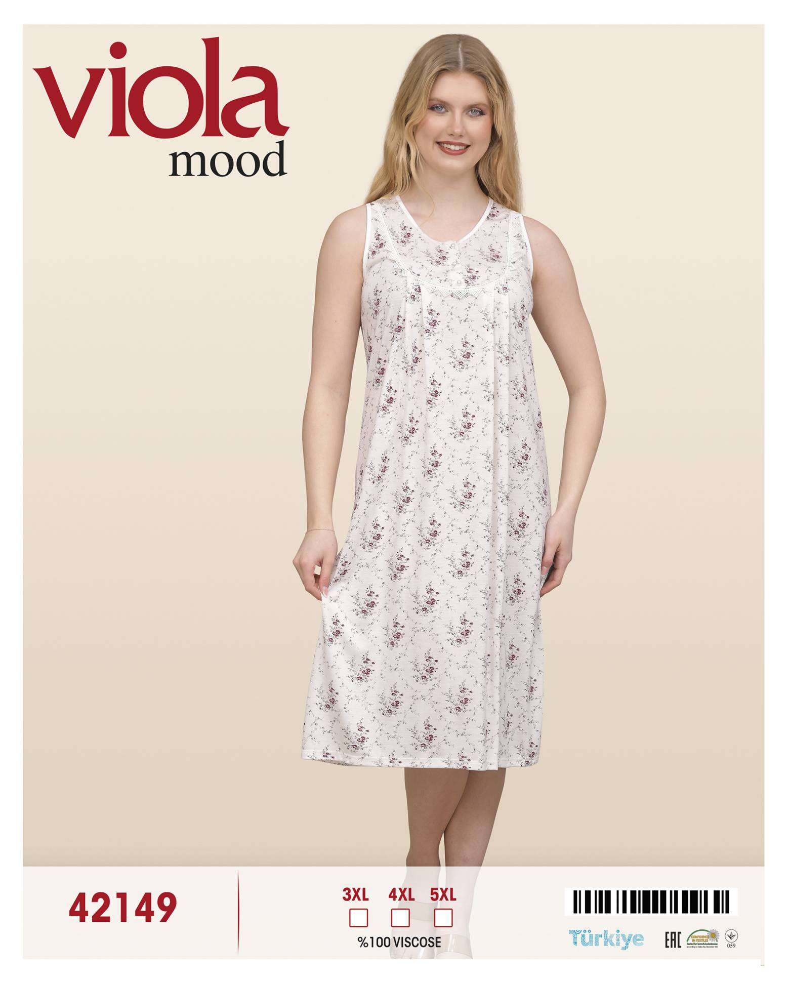 Viola 42149 ночная рубашка 3XL