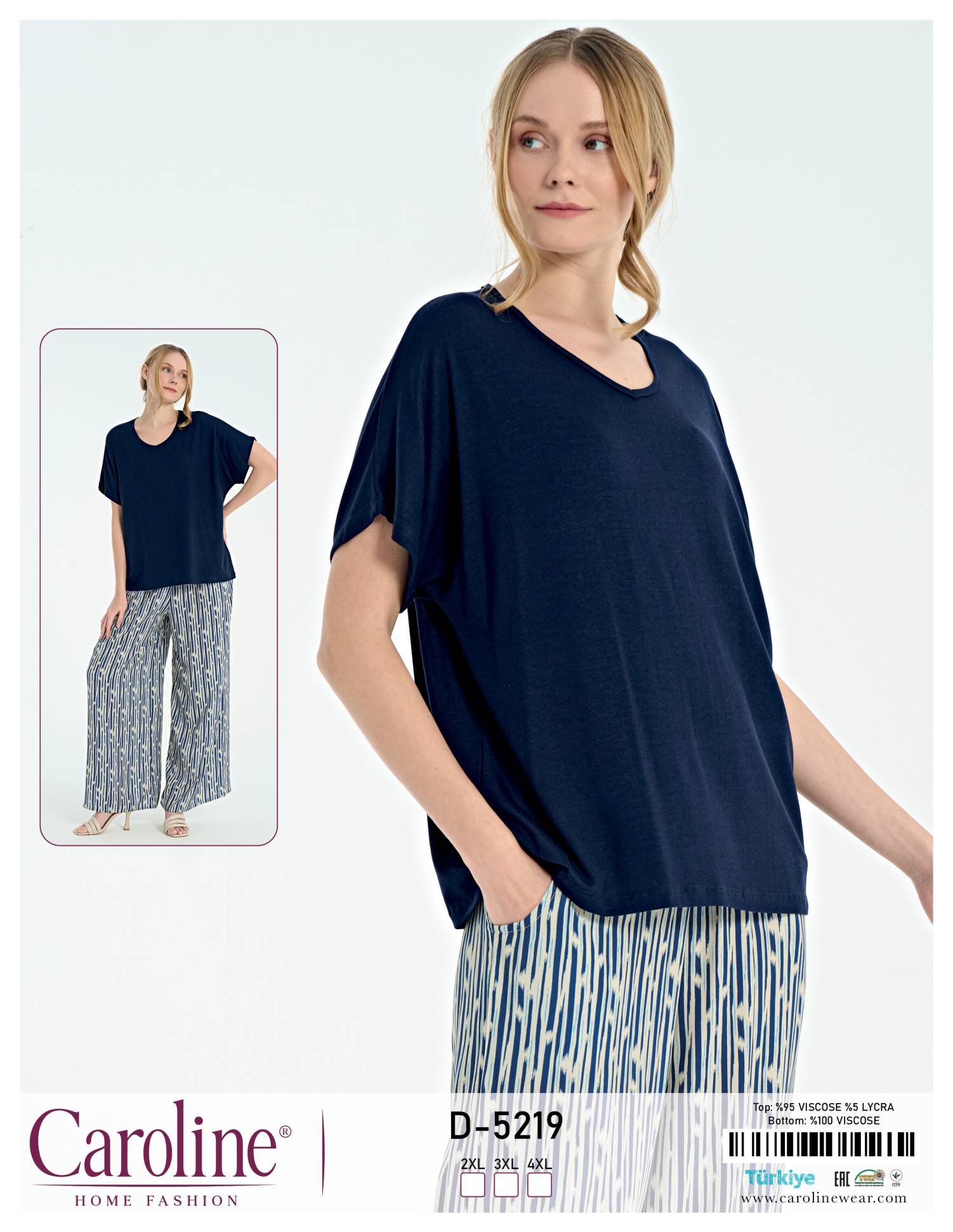 Caroline D-5219 пижама 2XL, 3XL, 4XL