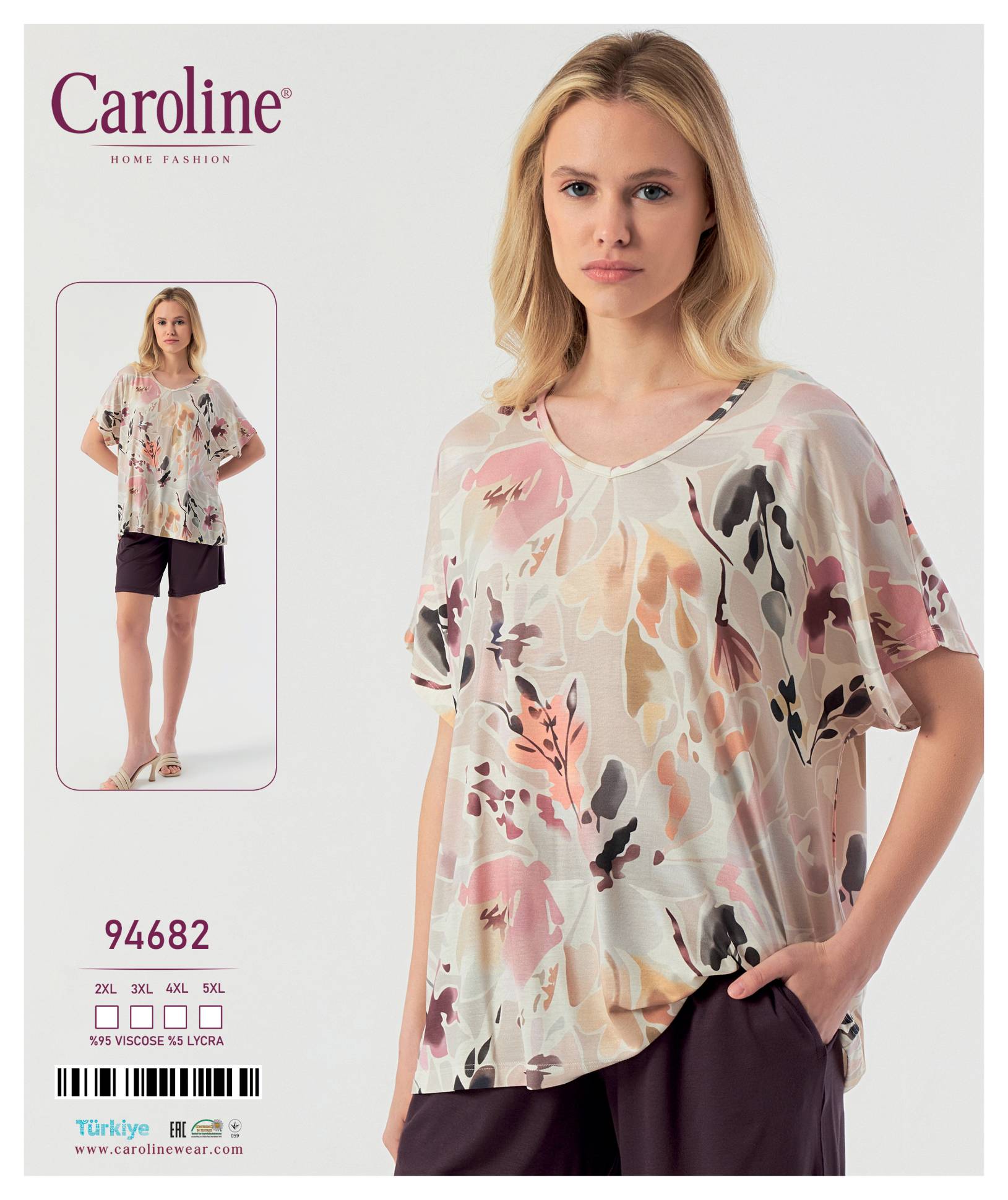 Caroline 94682 пижама 2XL, 3XL, 4XL, 5XL