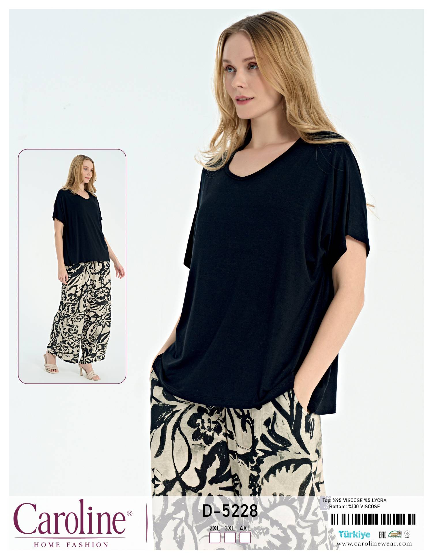 Caroline D-5228 пижама 2XL, 3XL, 4XL