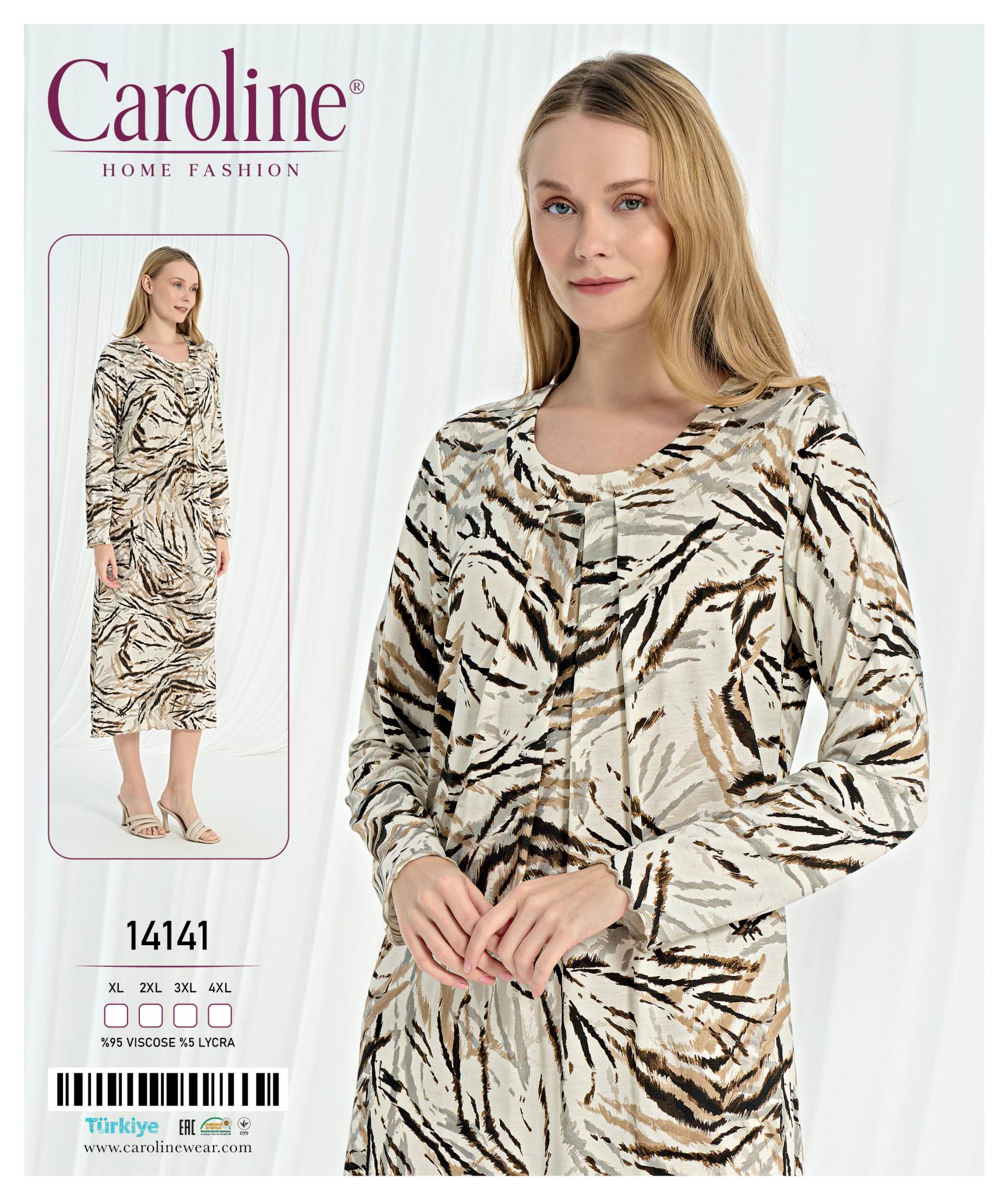 Caroline 14141 ночная рубашка XL, 2XL, 3XL, 4XL
