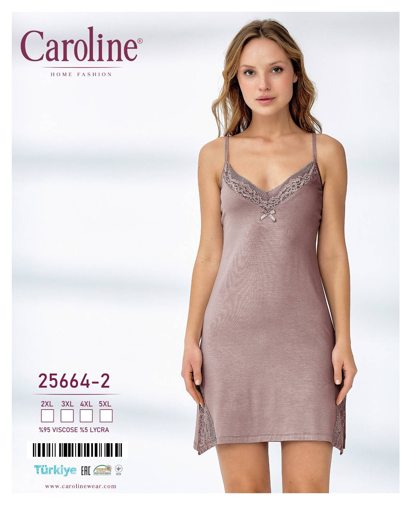 Caroline 25664 ночная рубашка 4XL