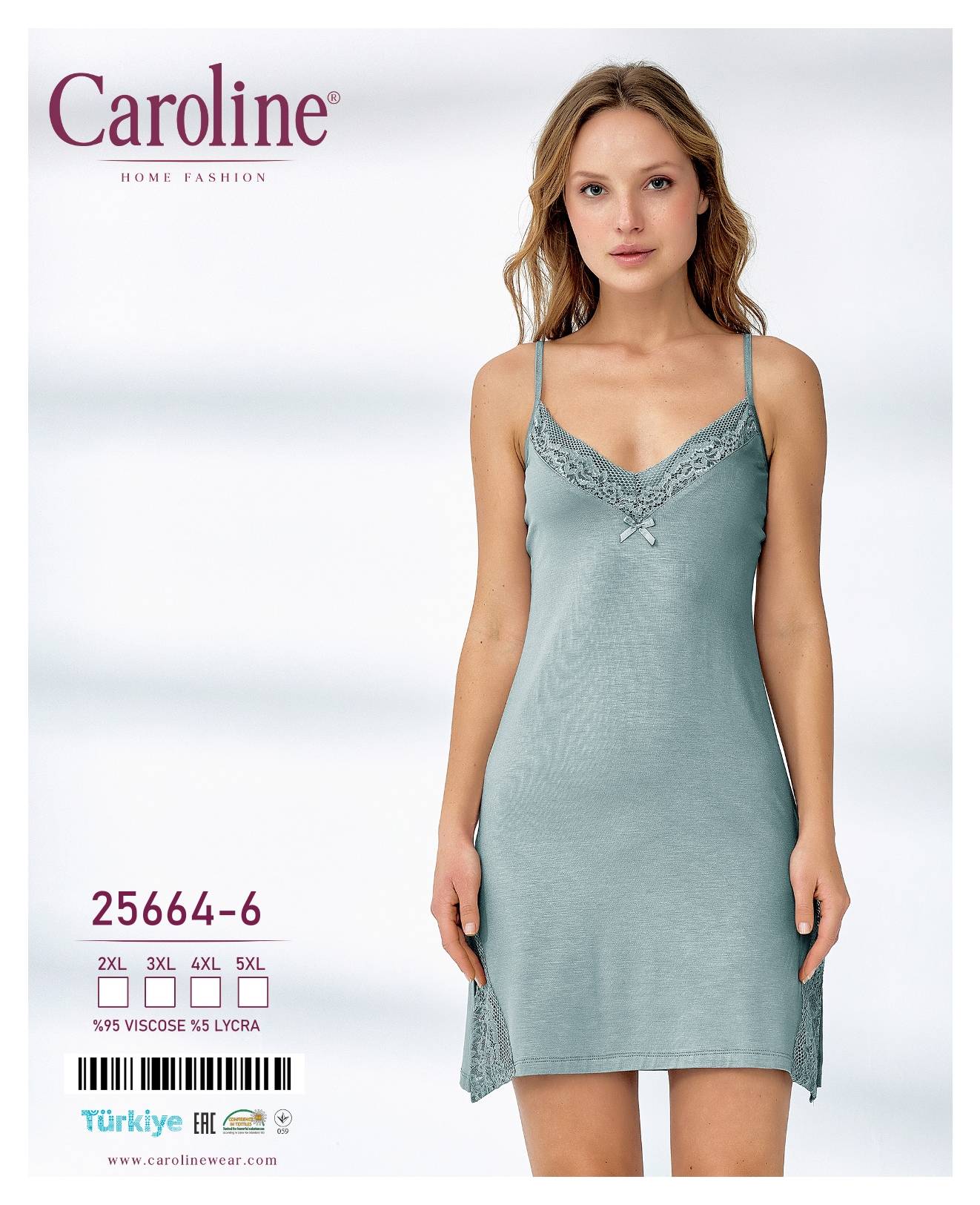 Caroline 25664 ночная рубашка 4XL