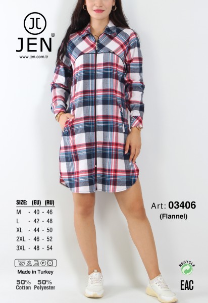 Jen 03406 халат M, L, XL, 2XL, 3XL