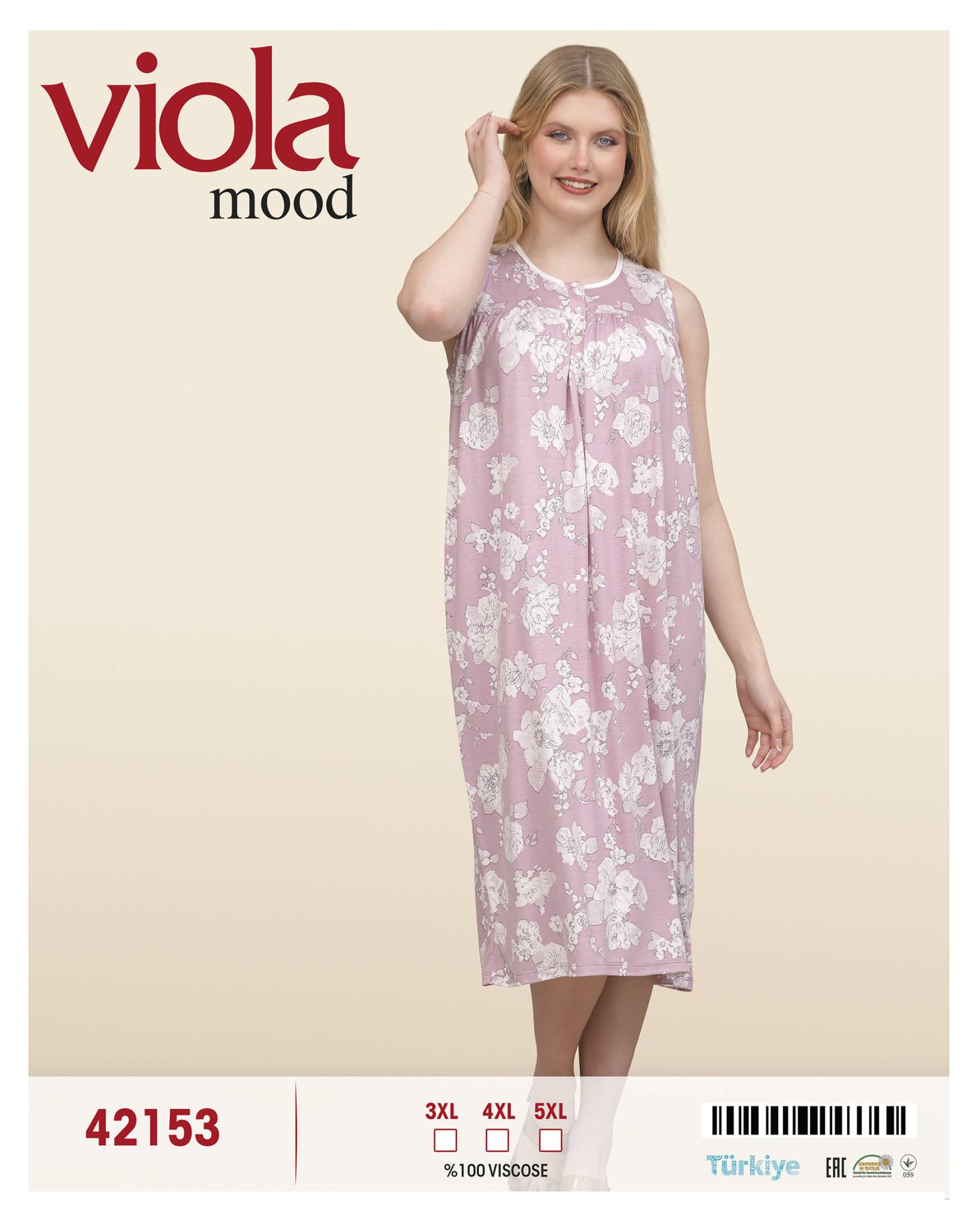 Viola 42153 ночная рубашка 3XL, 4XL