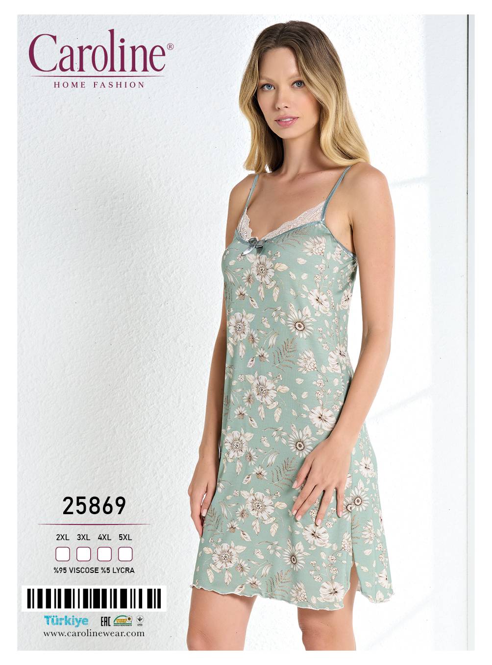 Caroline 25869 ночная рубашка 2XL, 3XL, 4XL, 5XL