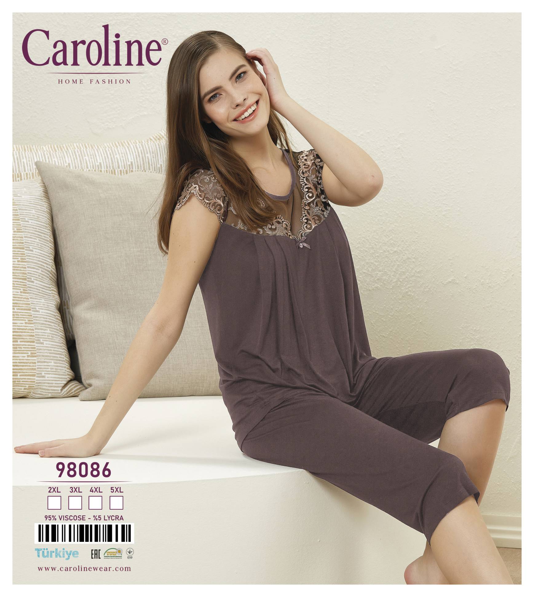 Caroline 98086 пижама 2XL, 4XL, 5XL