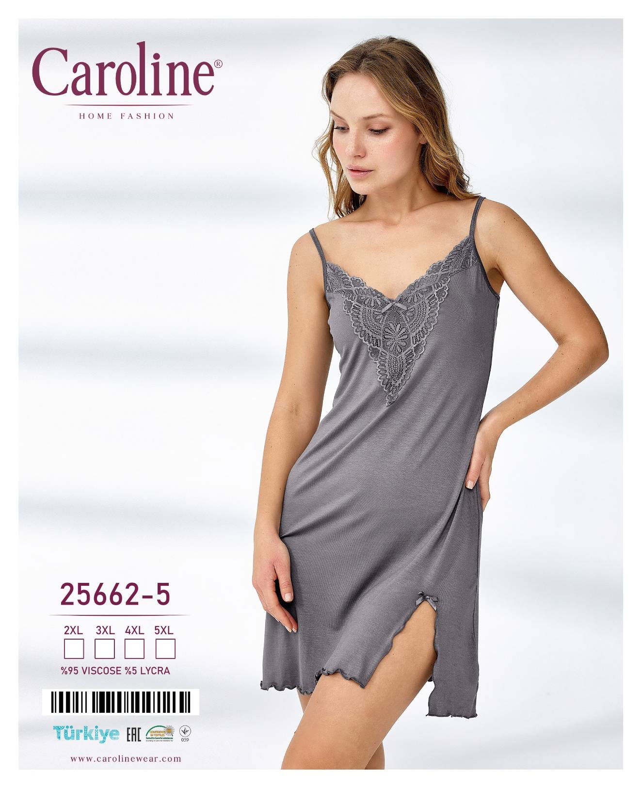Caroline 25662 ночная рубашка 4XL