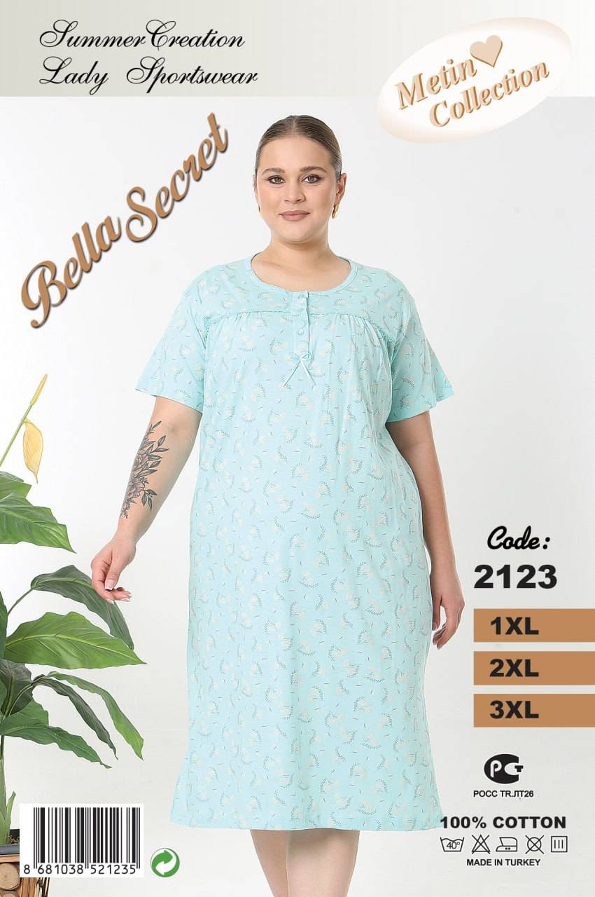 Metin 2123 ночная рубашка 1XL, 2XL, 3XL