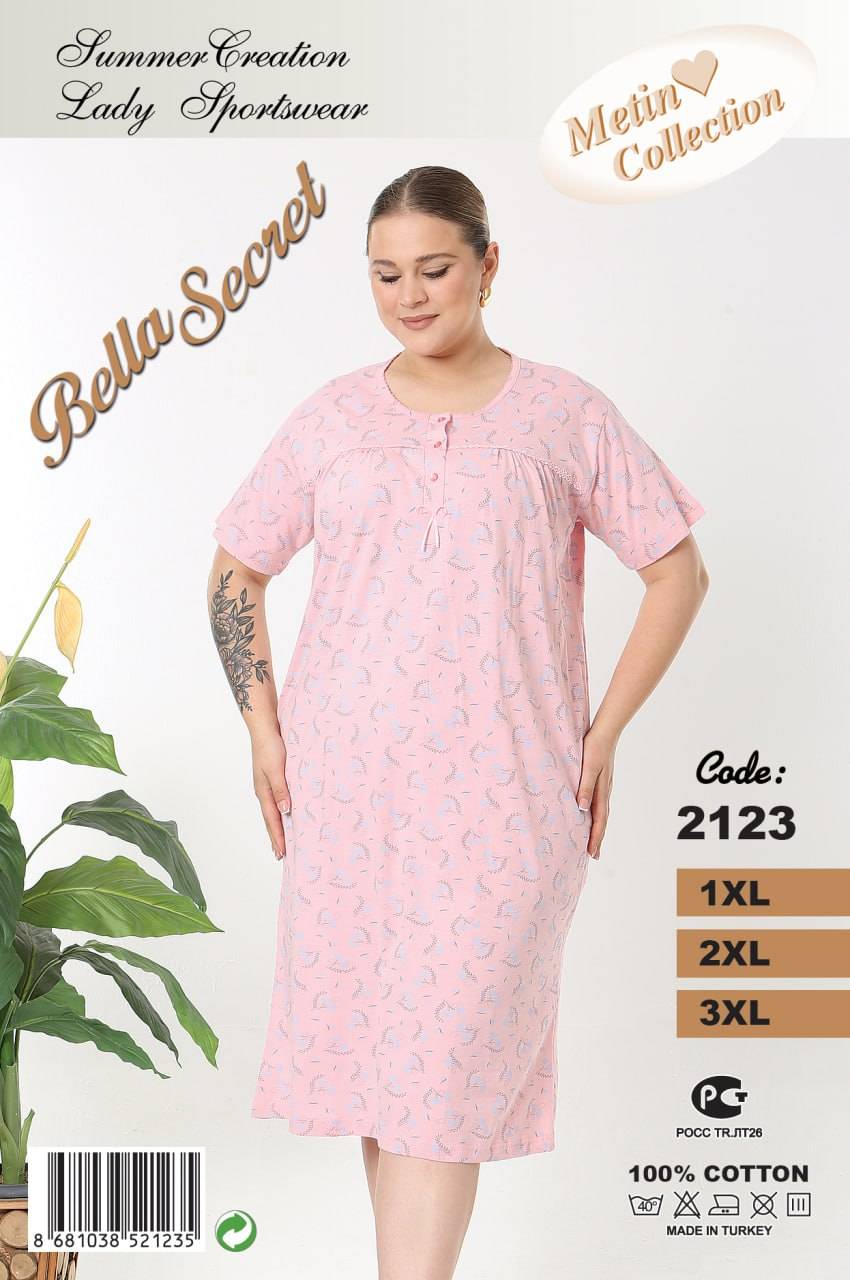 Metin 2123 ночная рубашка 1XL, 2XL, 3XL