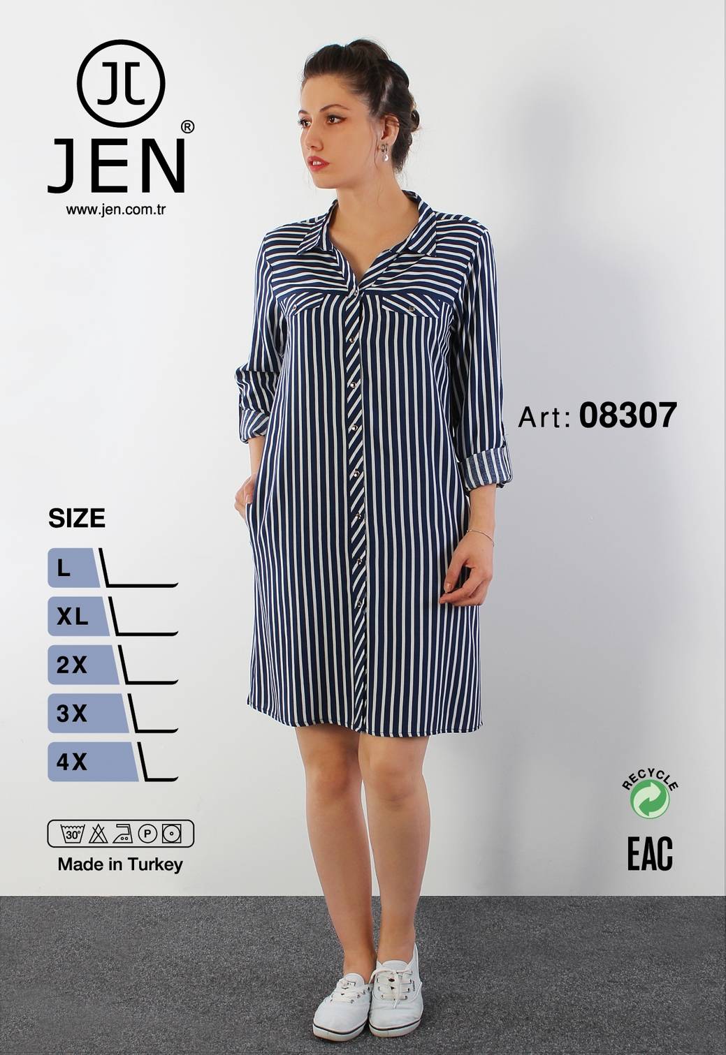 Jen 08307 халат 2XL, 4XL