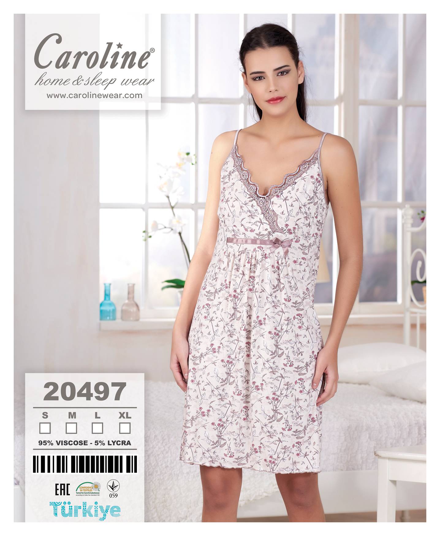 Caroline 20497 ночная рубашка S