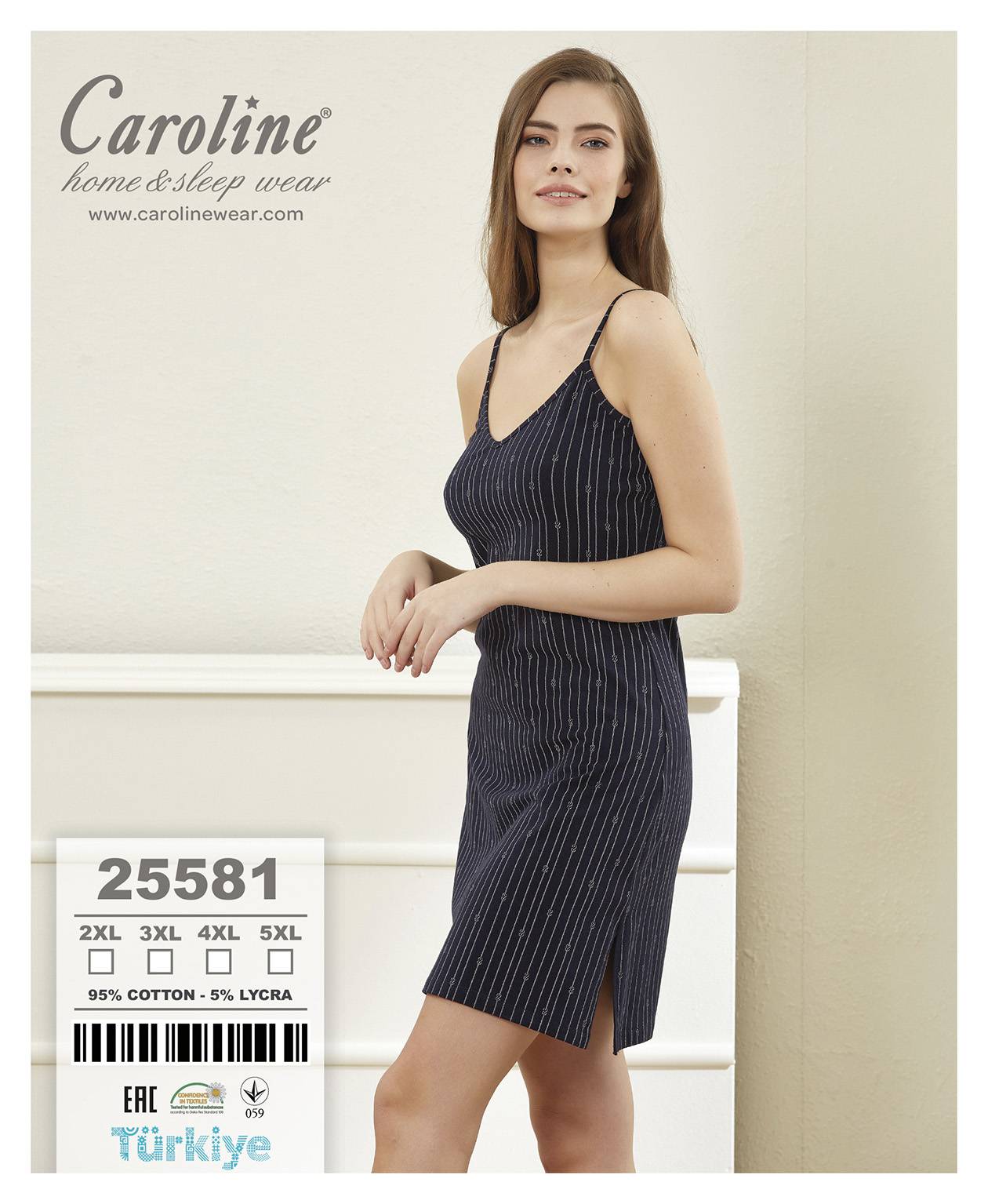 Caroline 25581 ночная рубашка 5XL